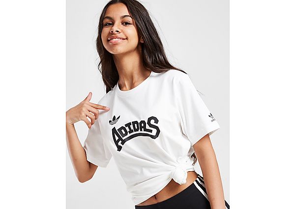 Adidas Originals Girls' Graphic T-Shirt Junior - White / Black, White / Black