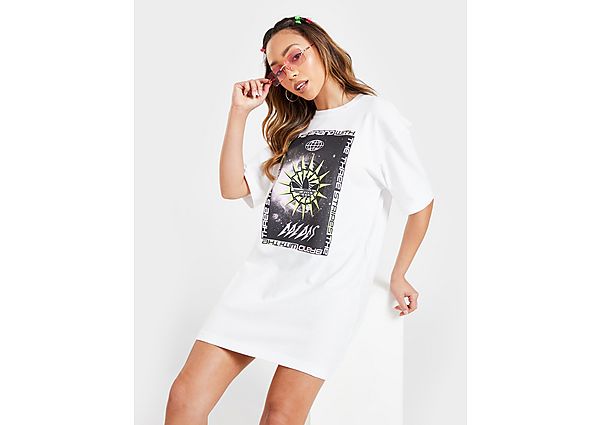 Adidas Originals Graphic T-Shirt Dress - White - Womens, White