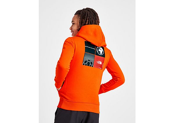 The North Face Back Multi Dome Graphic Hoodie Junior - Only at JD - Orange - Kids, Orange