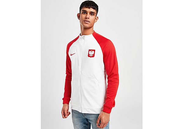 Nike Poland Anthem Jacket - White/Red - Mens, White/Red