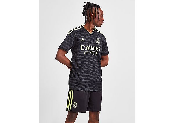 adidas Real Madrid 2022/23 Third Shorts - Black / Pulse Lime - Mens, Black / Pulse Lime