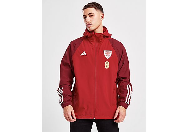 adidas Wales Tiro 23 All Weather Jacket - Red - Mens, Red