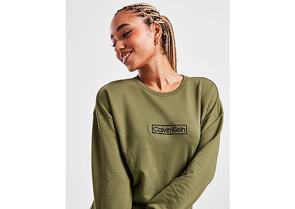 Calvin Klein CK1 Box Logo Crew Sweatshirt, Green