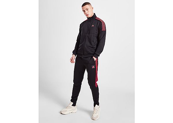 adidas Match Tracksuit - Only at JD - Black/Red, Black/Red