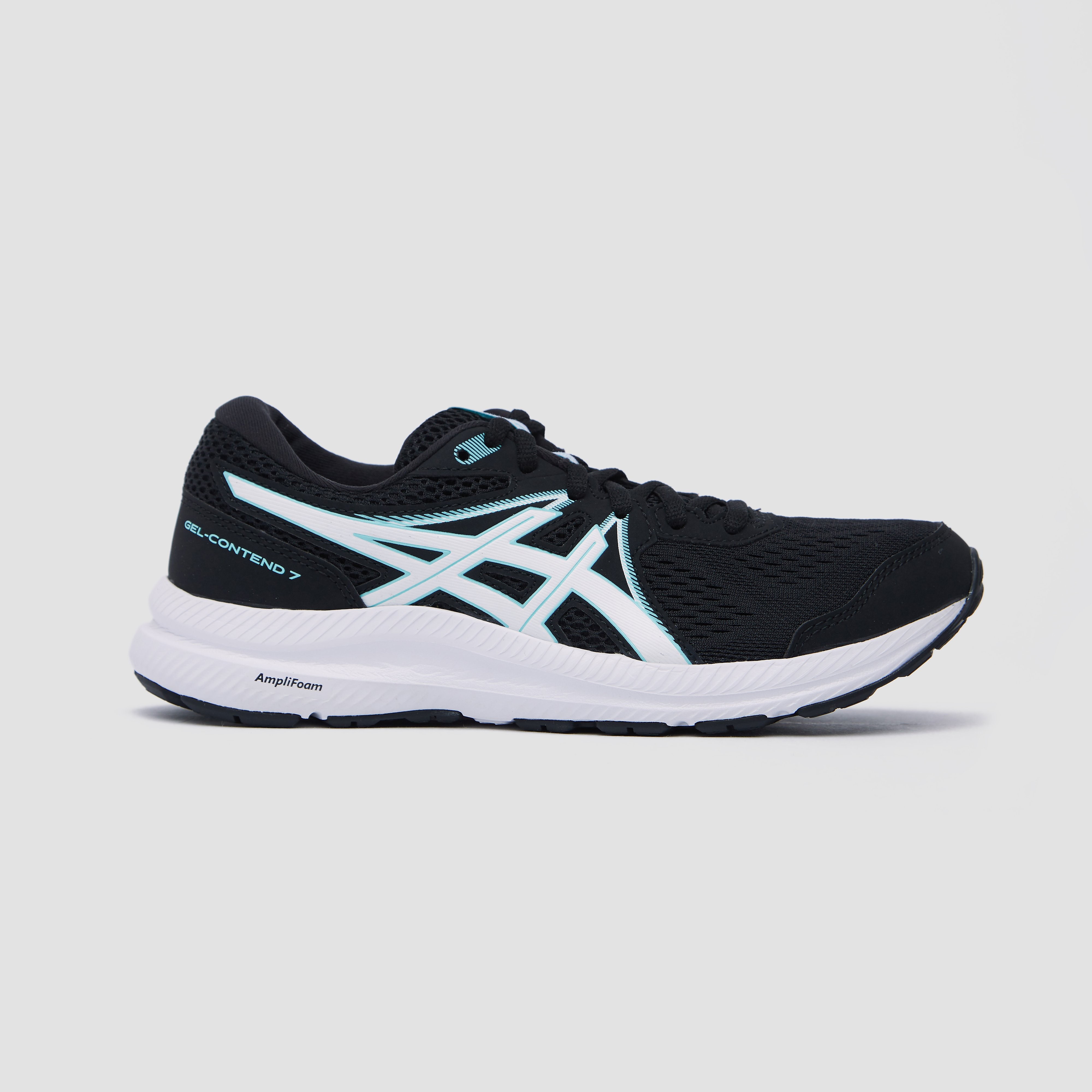 Asics Gel-Contend 7 Hardloopschoenen Zwart/Blauw Dames - Maat 39