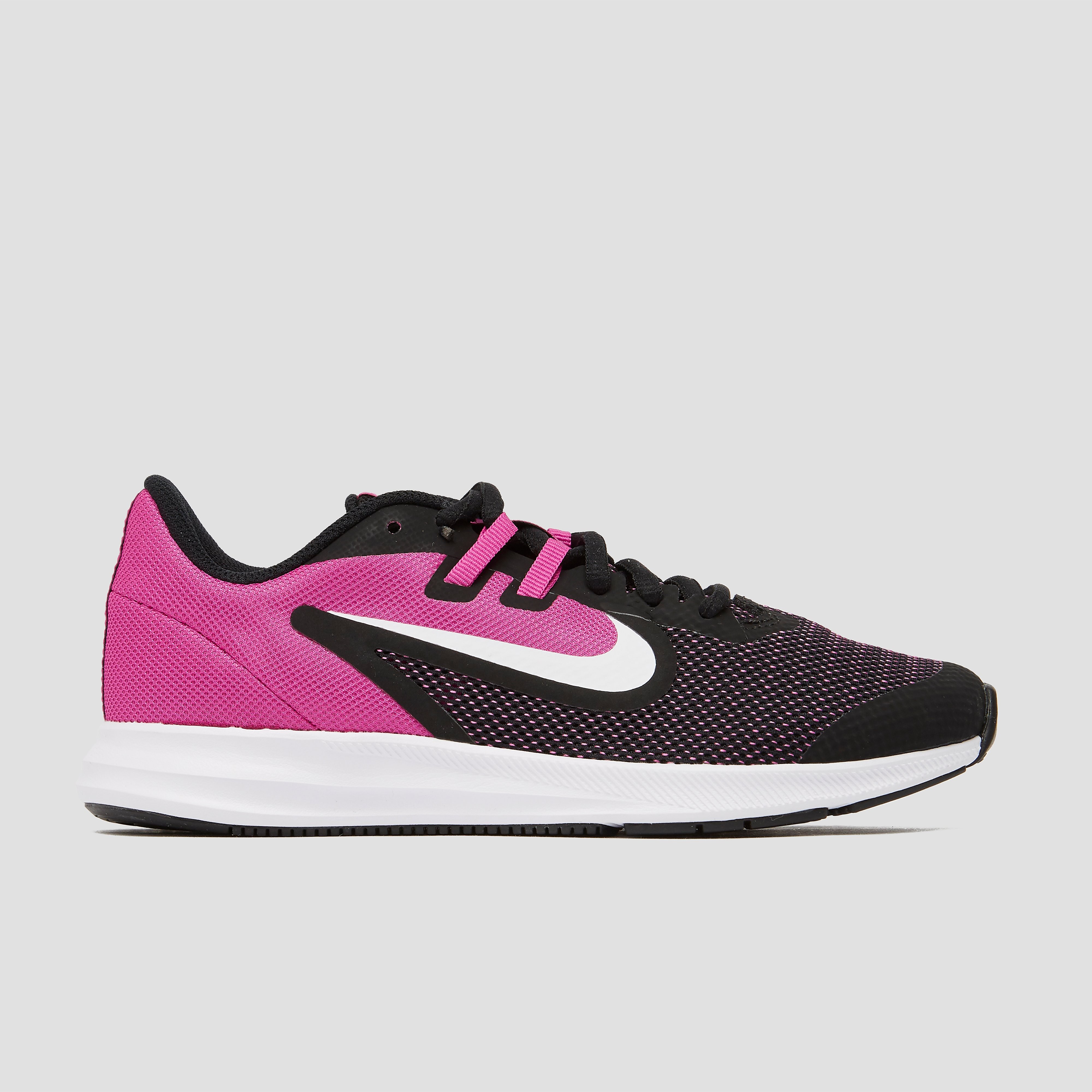 NIKE Downshifter 9 hardloopschoenen zwart/roze kinderen Kinderen