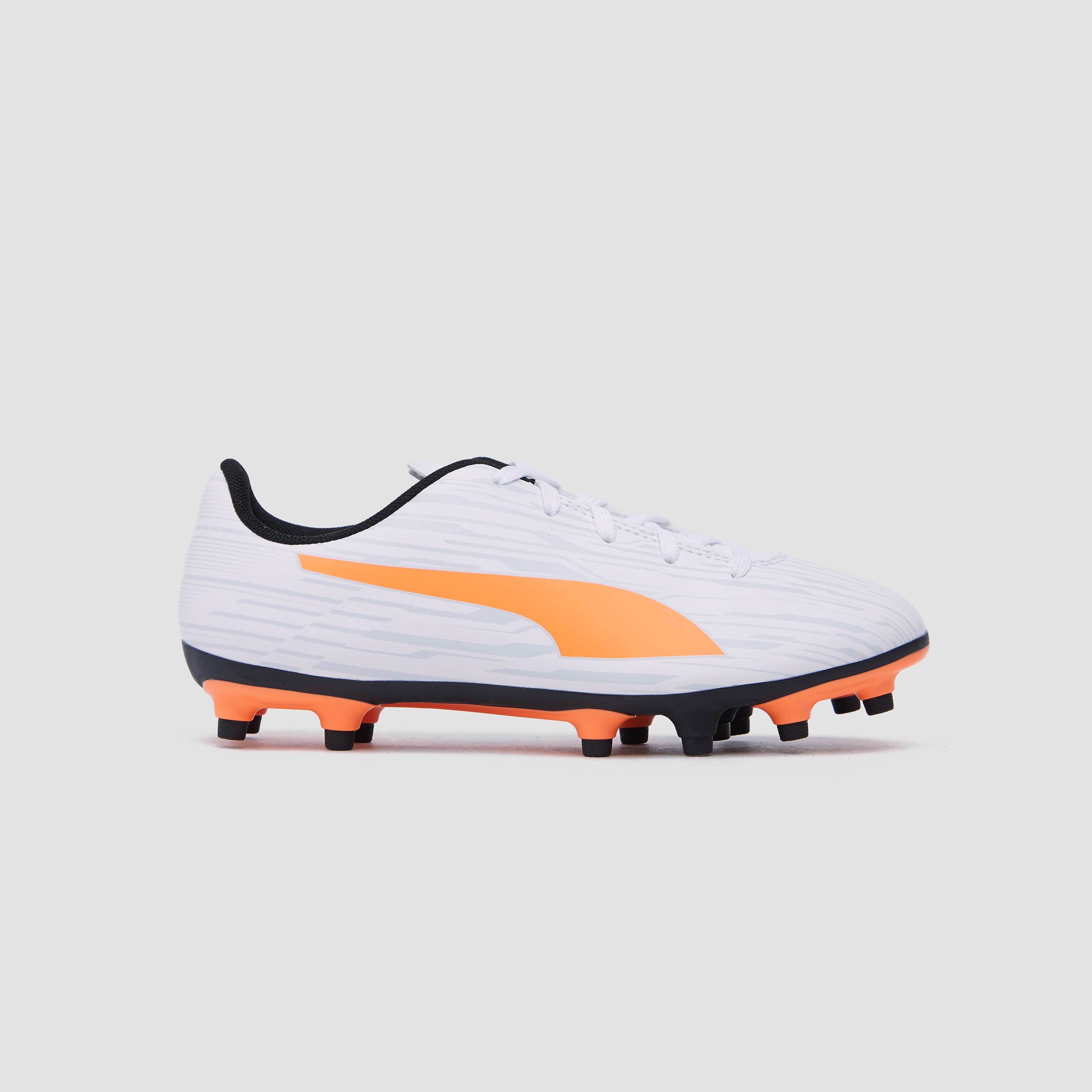 Puma Puma rapido iii fg/ag voetbalschoenen wit/oranje kinderen kinderen