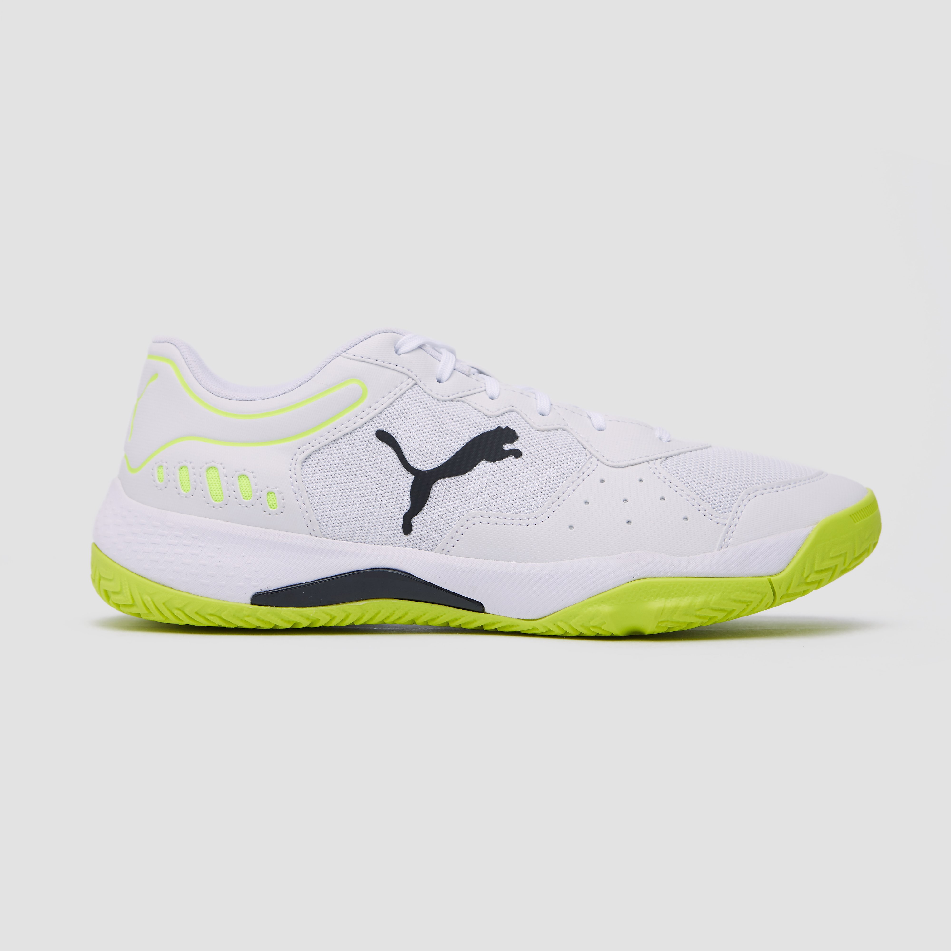 Puma Puma solarsmash padelschoenen wit/geel heren heren