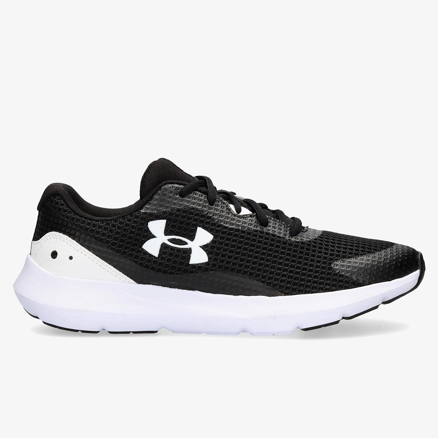 Under Armour Surge 3 Sneakers Zwart/Wit Heren - Maat 43