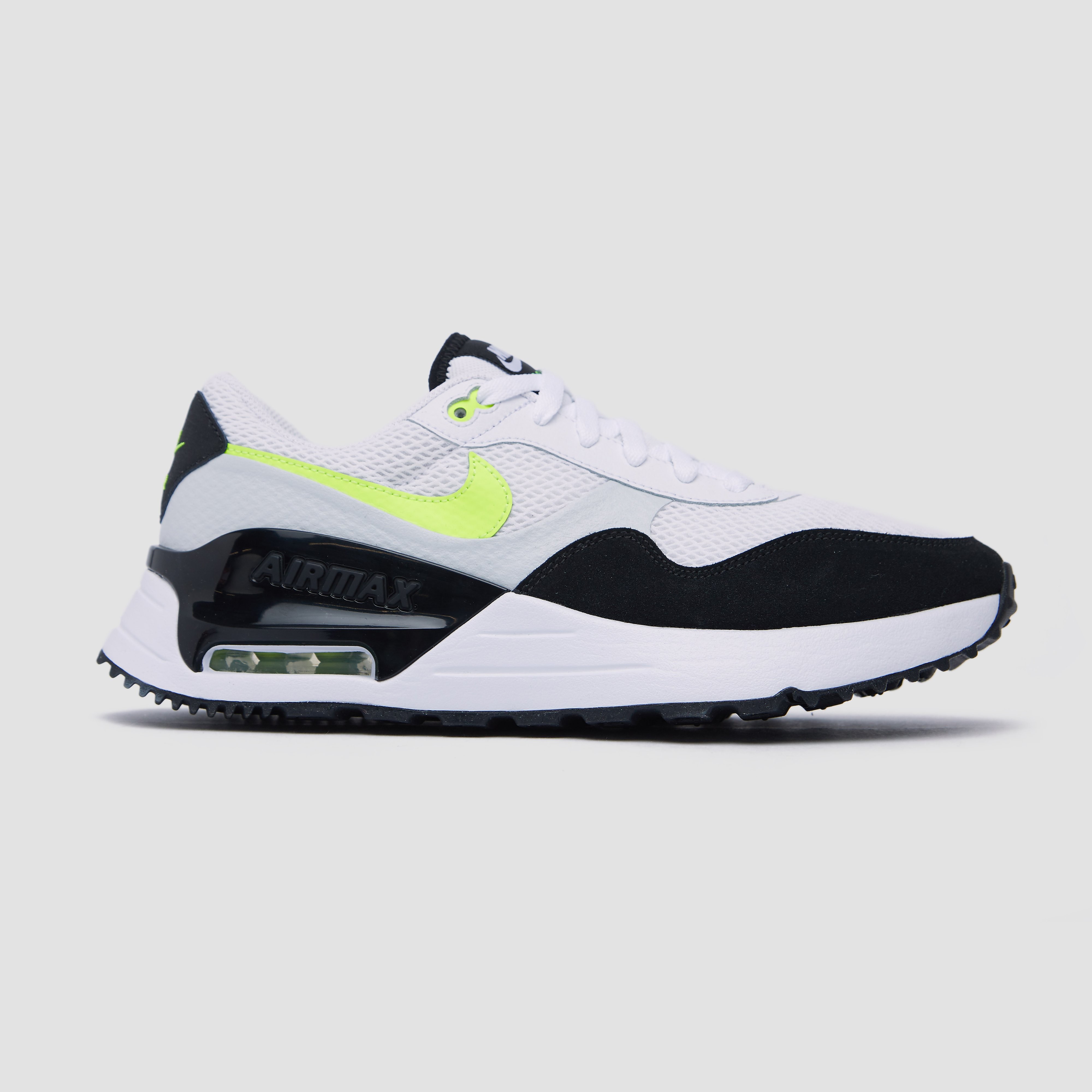NIKE Air Max System Sneakers Heren - White / Black / Volt / Pure Platinum - EU 45