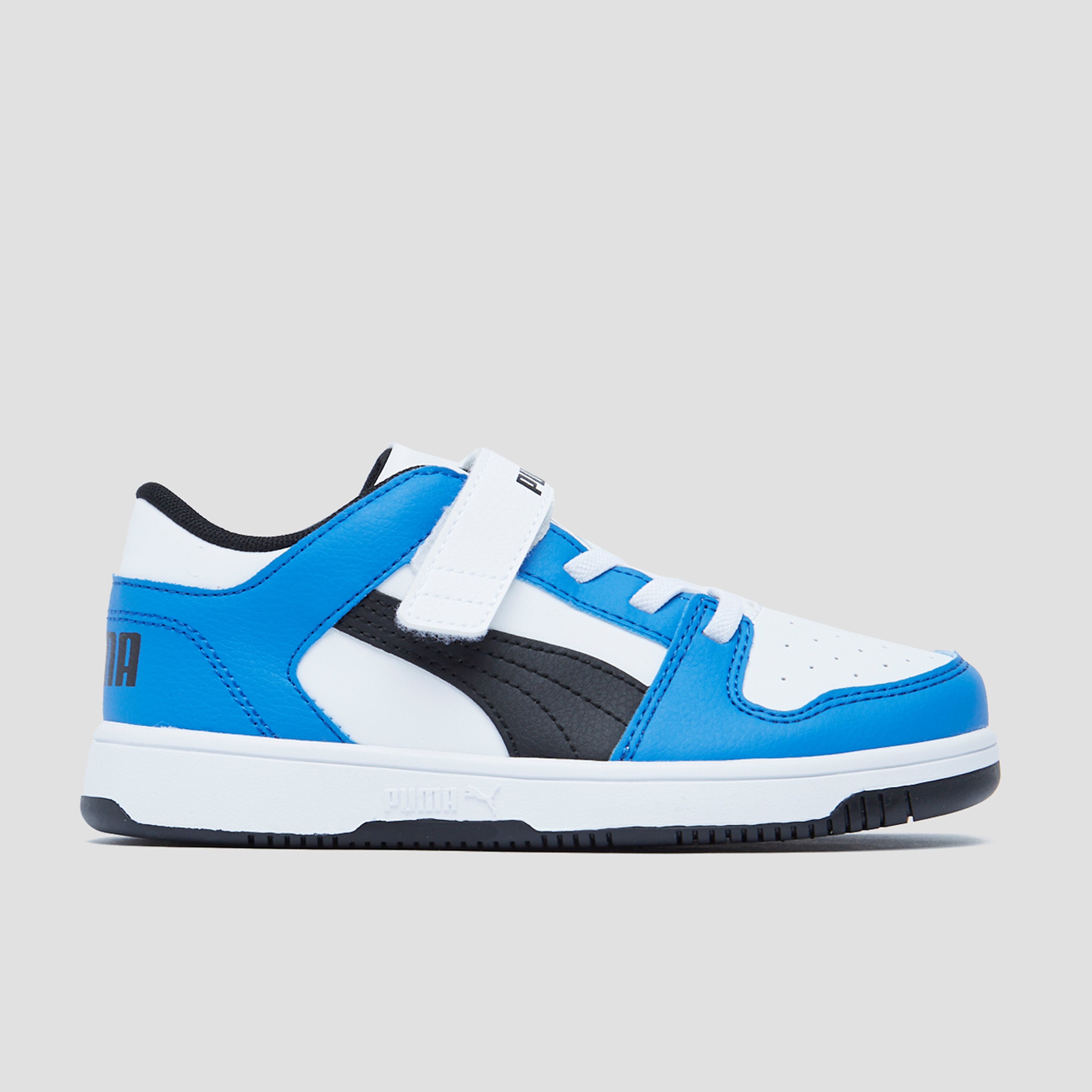 PUMA Rebound lace up low sneakers wit/blauw kinderen Kinderen