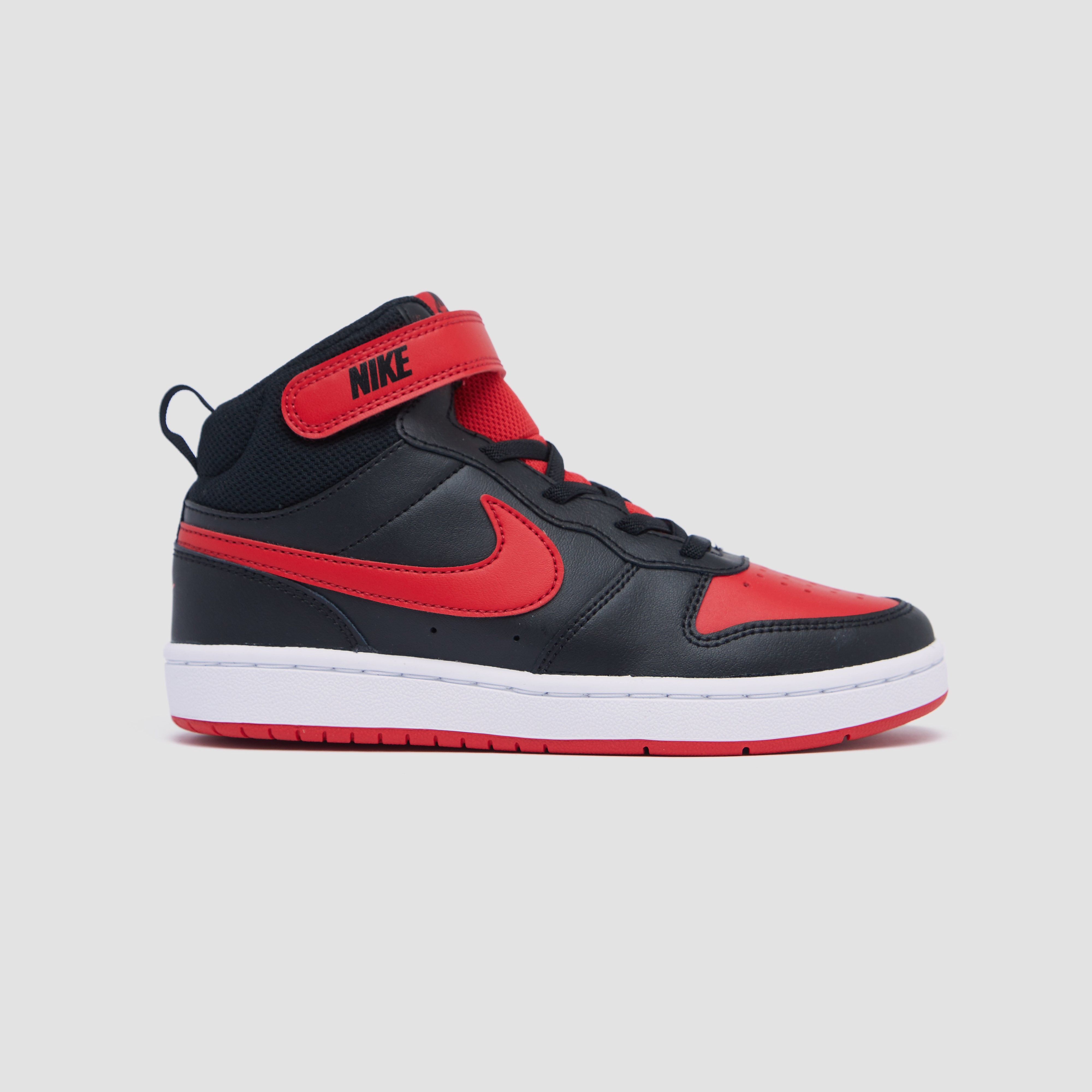 Nike Nike court borough mid 2 sneakers zwart/rood kinderen kinderen