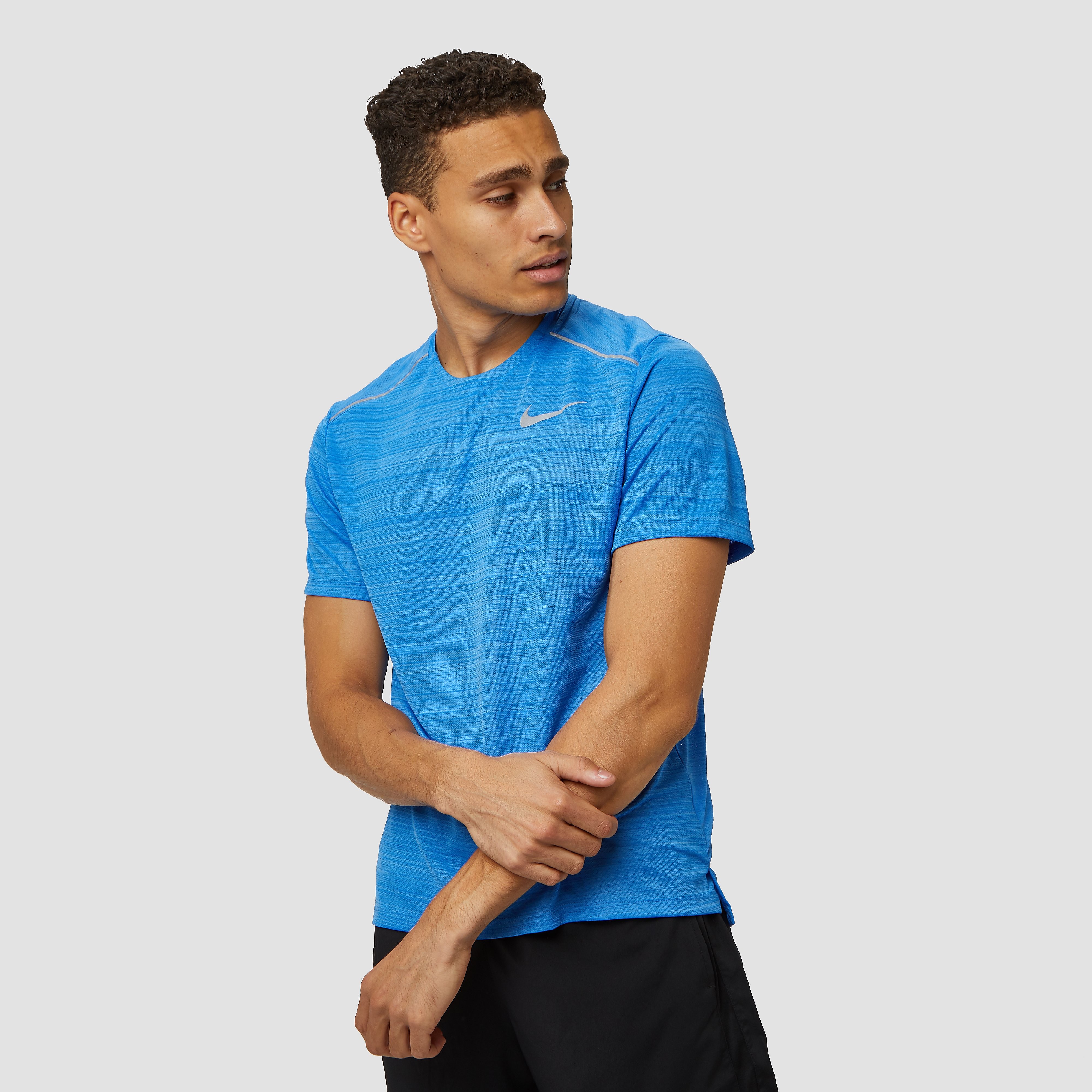 NIKE Dri-fit miler hardloopshirt blauw heren Heren