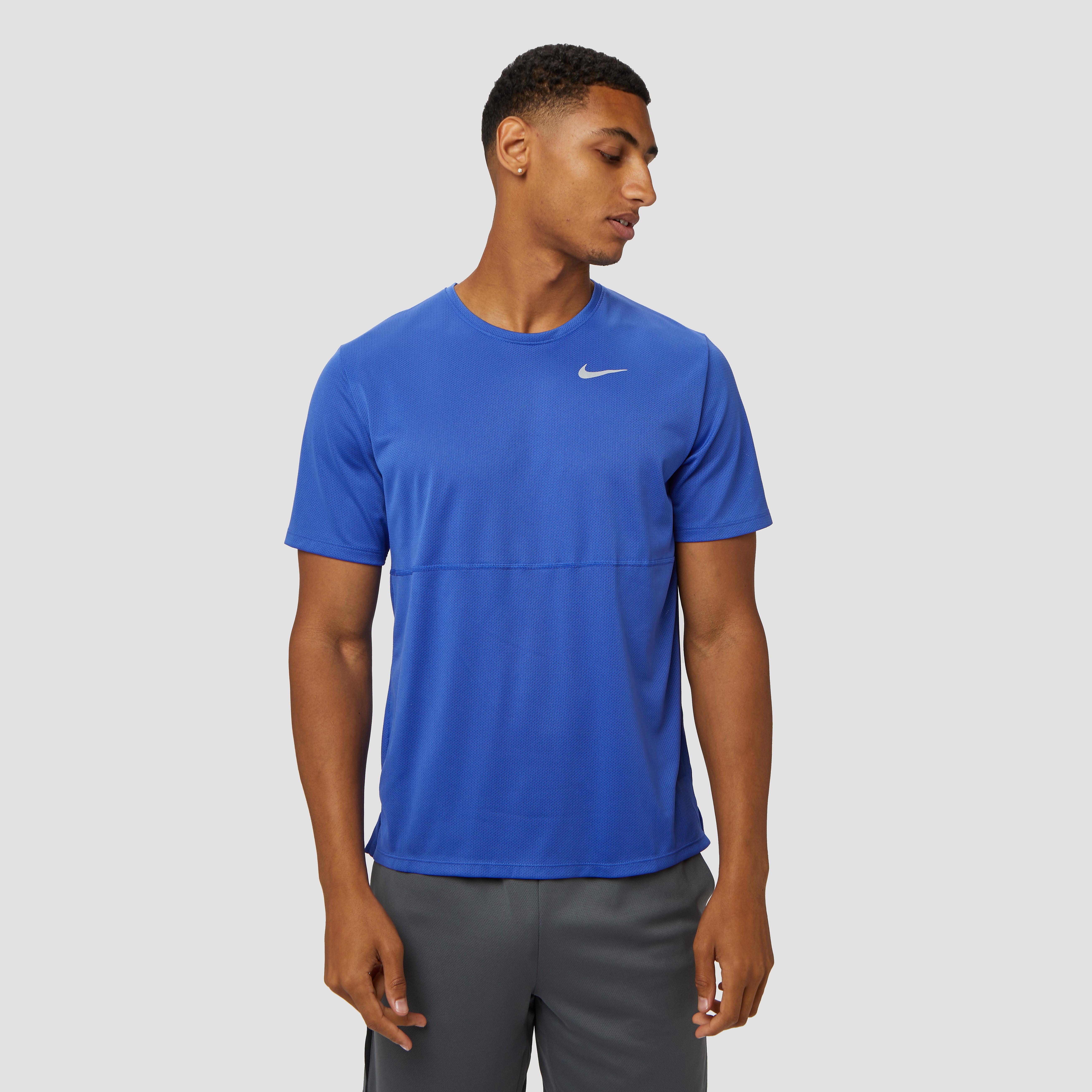 NIKE Breathe run hardloopshirt blauw heren Heren