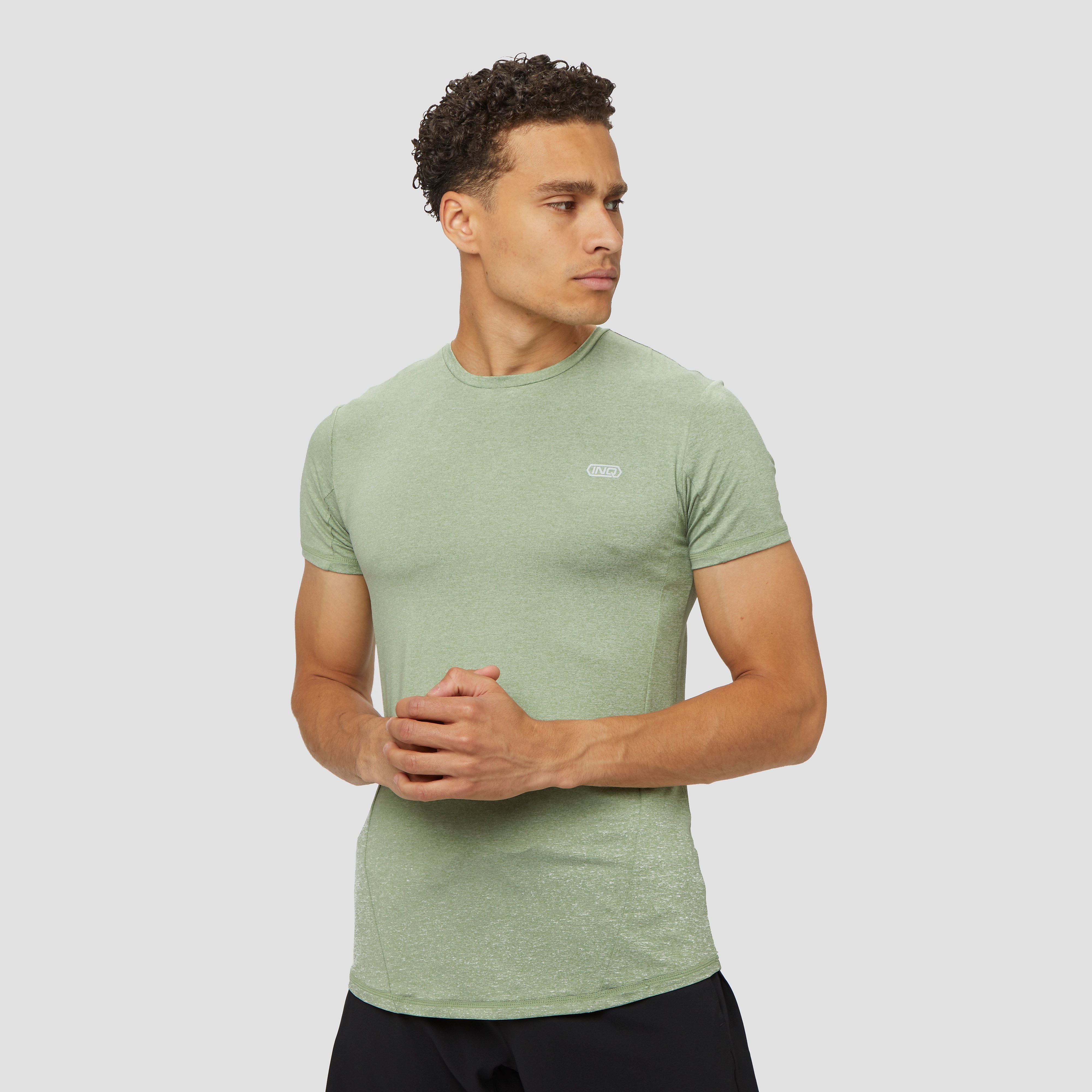 INQ Crampon 2 hardloopshirt groen heren Heren