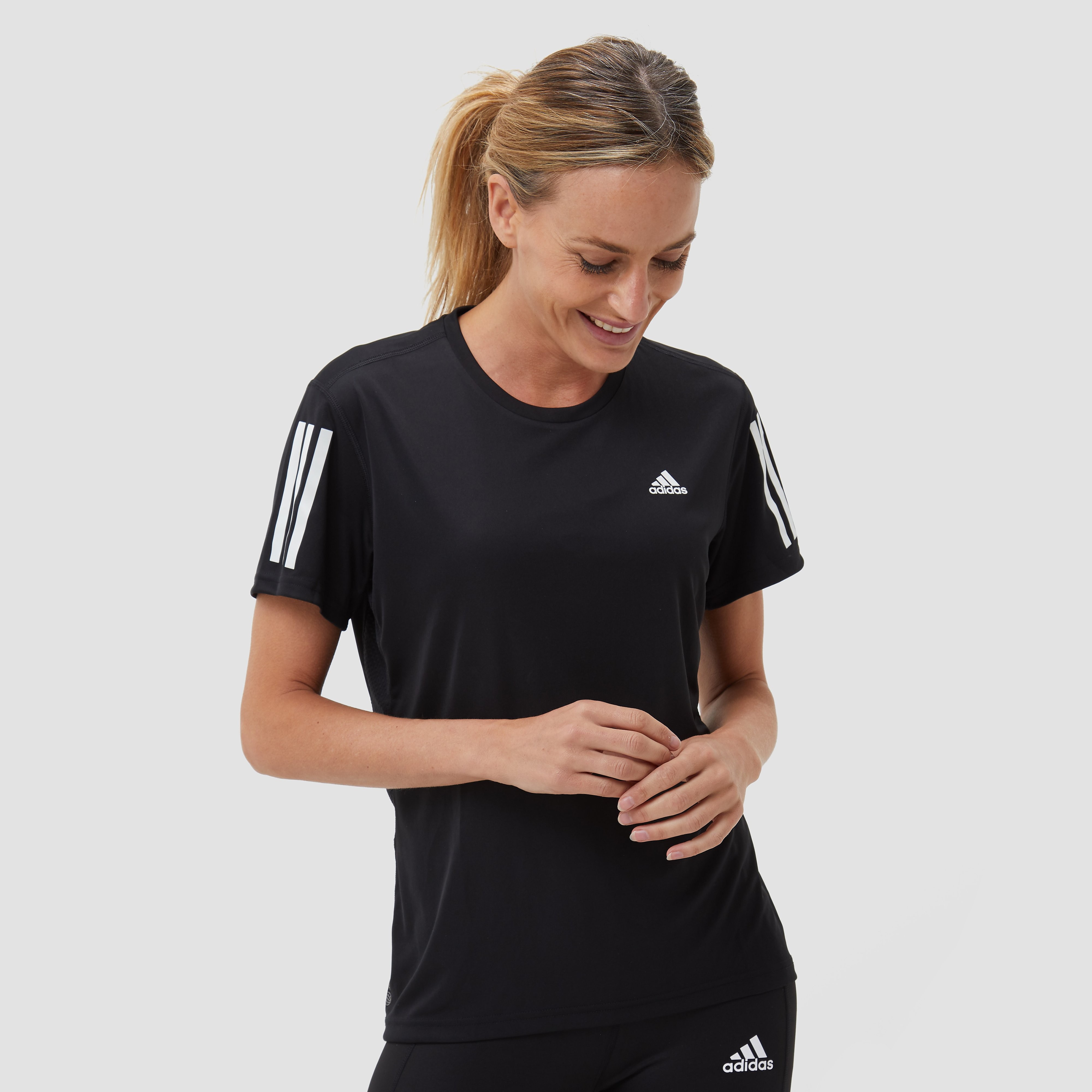 Adidas Own The Run Hardloopshirt Zwart Dames - Maat L