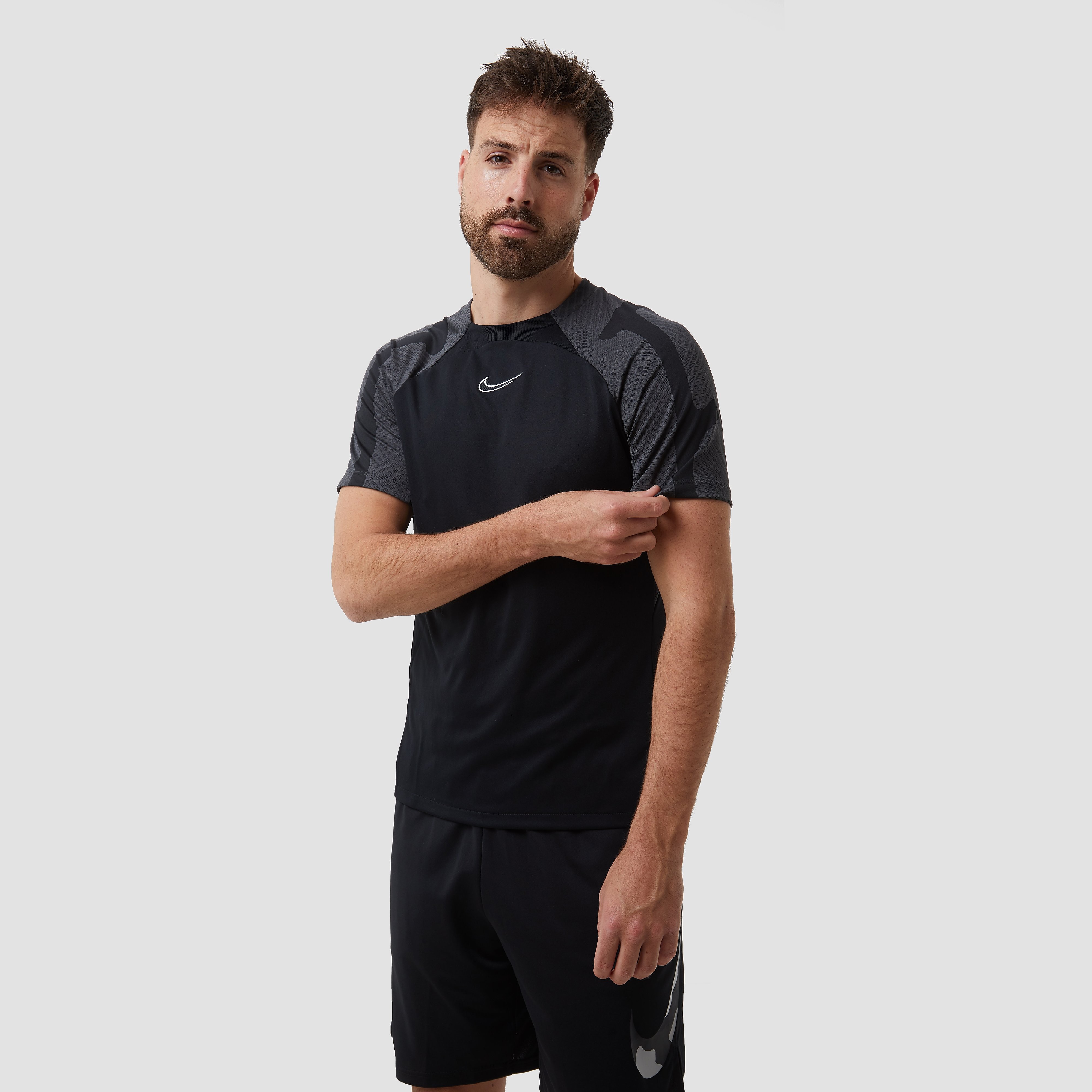 Nike Nike dri-fit strike voetbalshirt zwart/grijs heren heren
