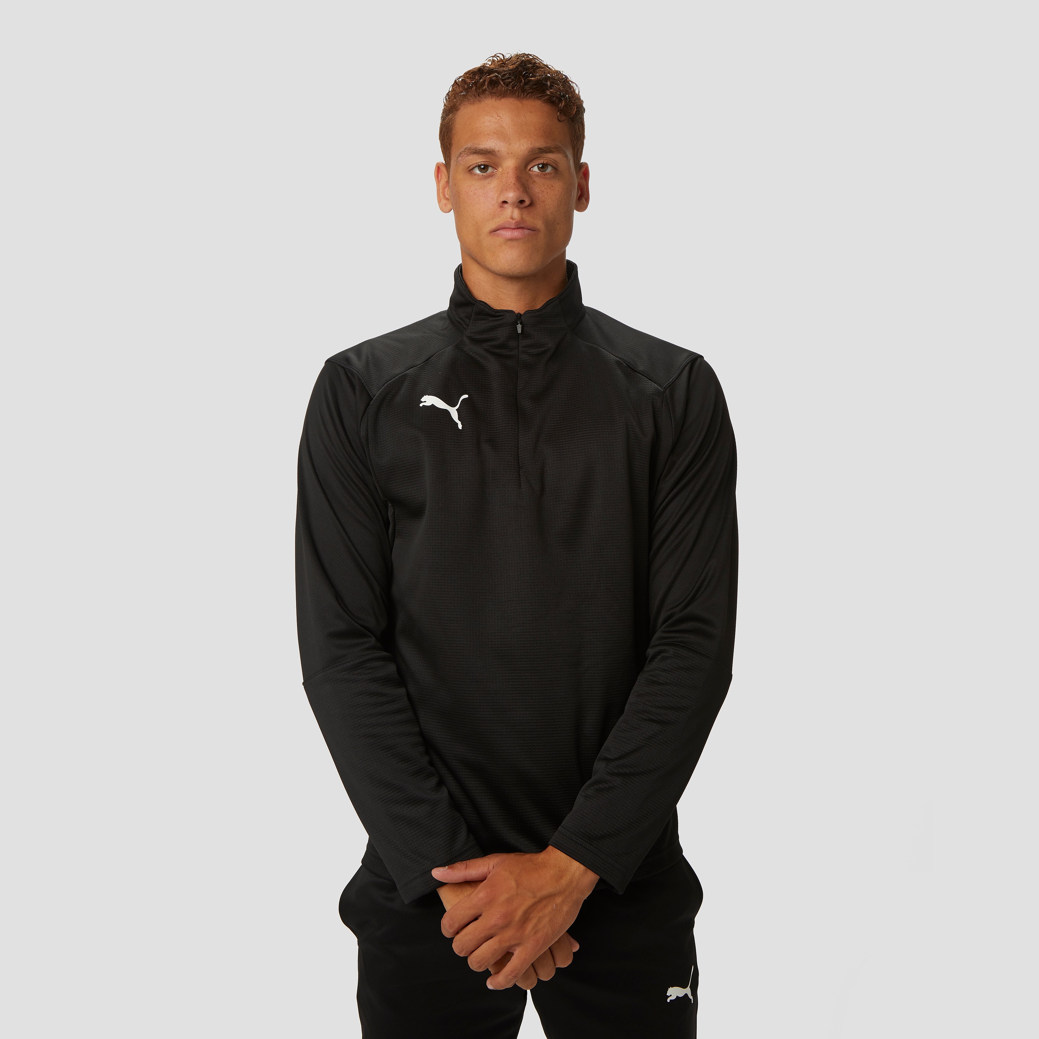 PUMA Liga voetbaltop korte rits zwart heren Heren