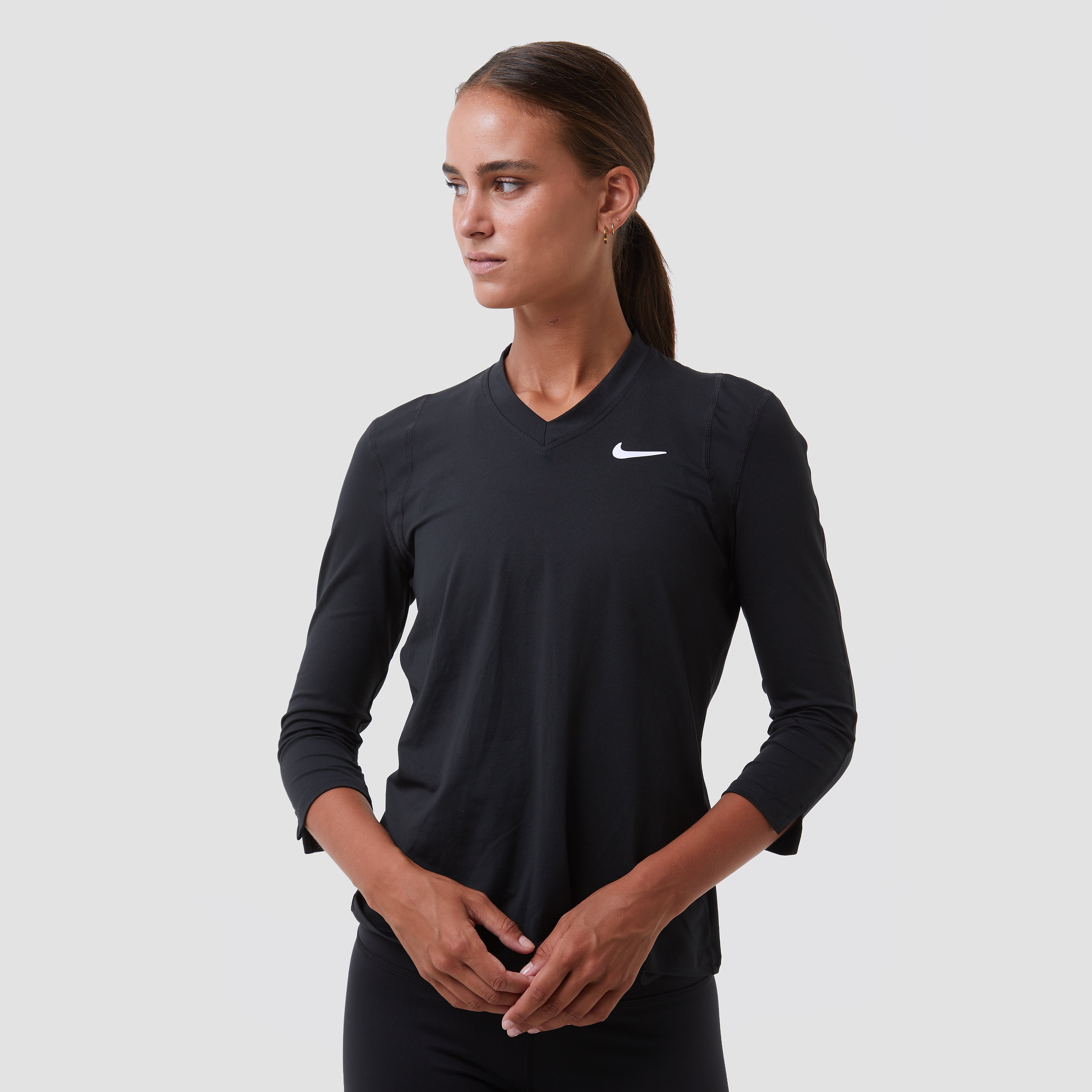 Nike Nike court dri-fit uv victory tennistop zwart dames dames