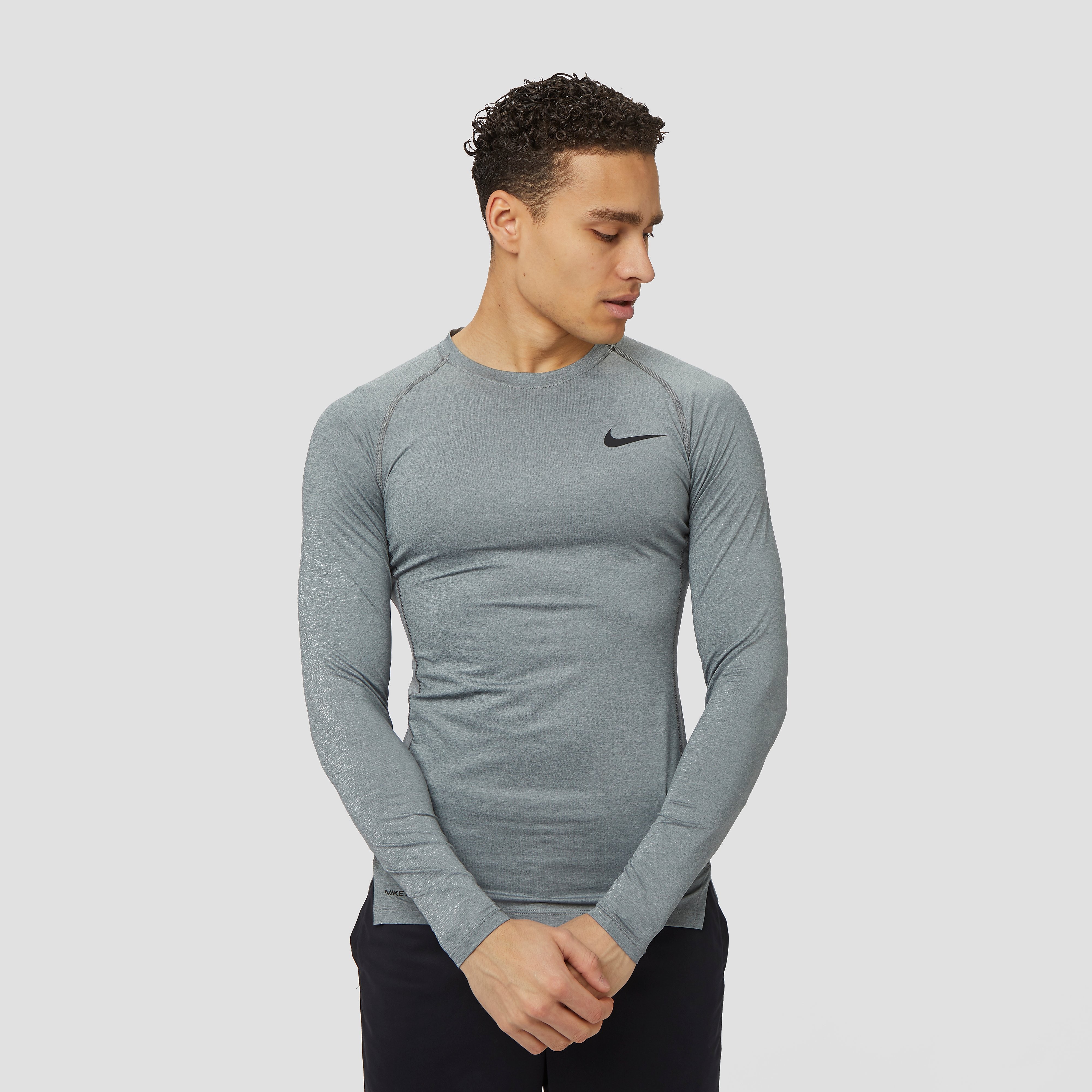 NIKE Pro compressie sportshirt grijs heren Heren