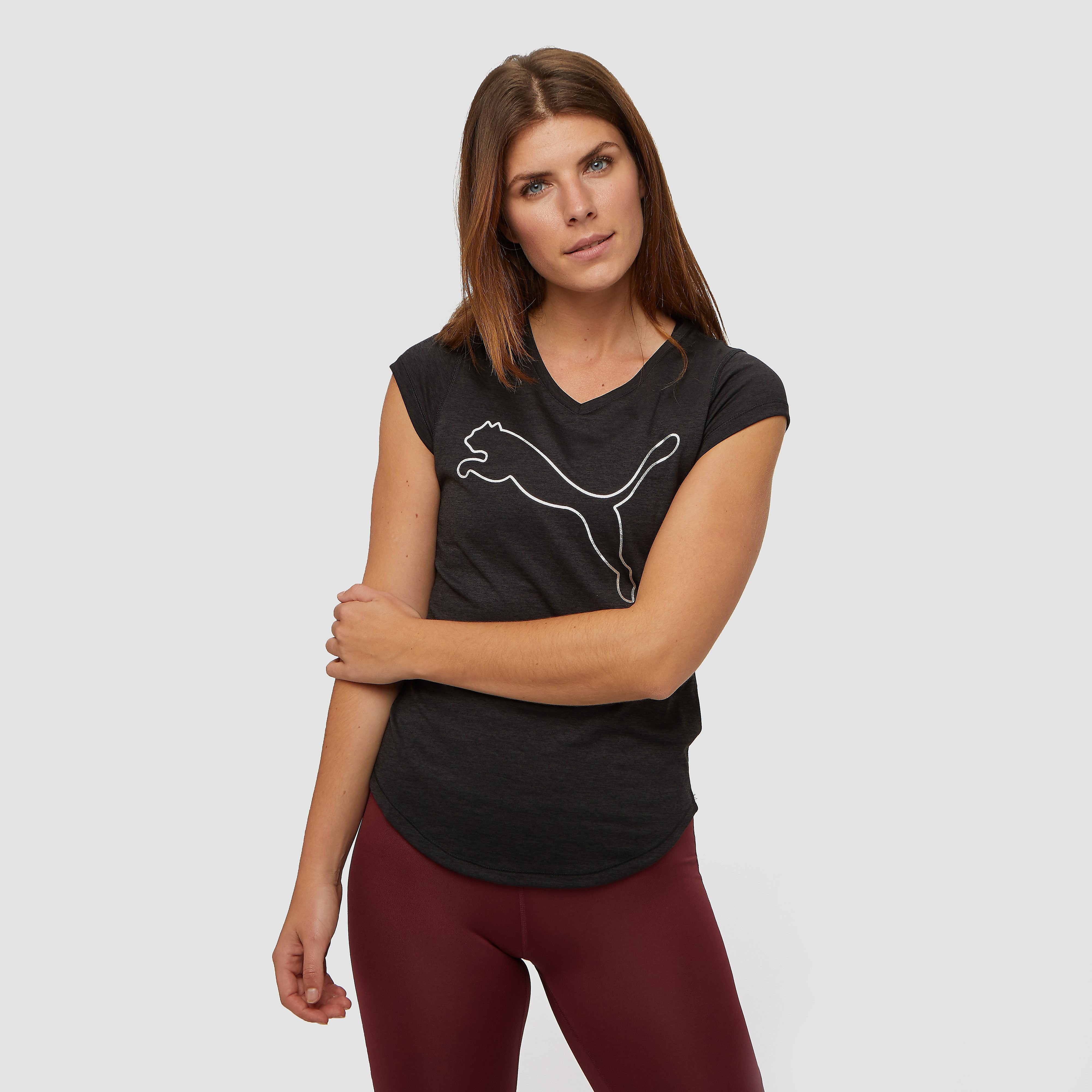 PUMA Heather cat sportshirt zwart dames Dames