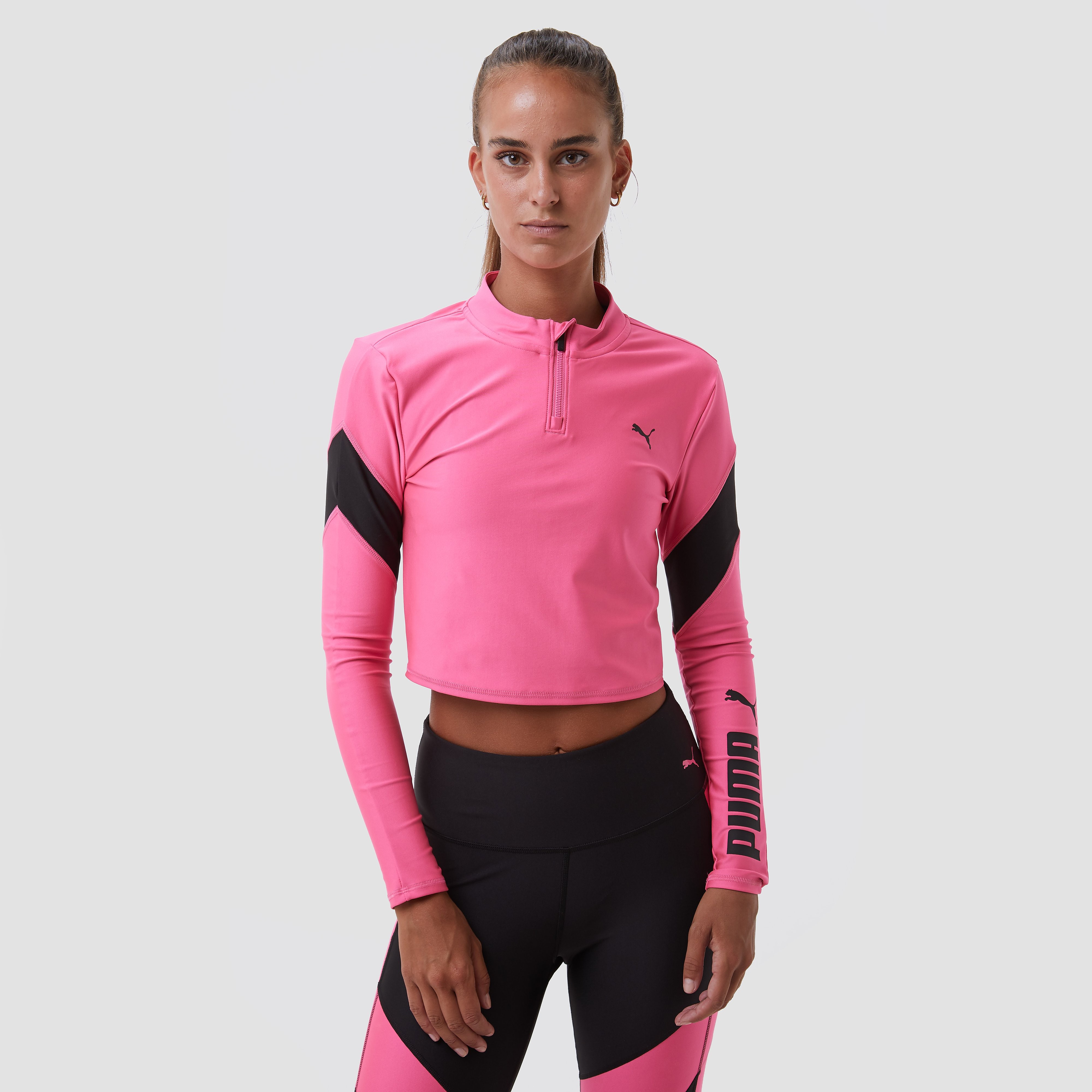 Puma Puma fit eversculpt trainingstop roze/zwart dames dames