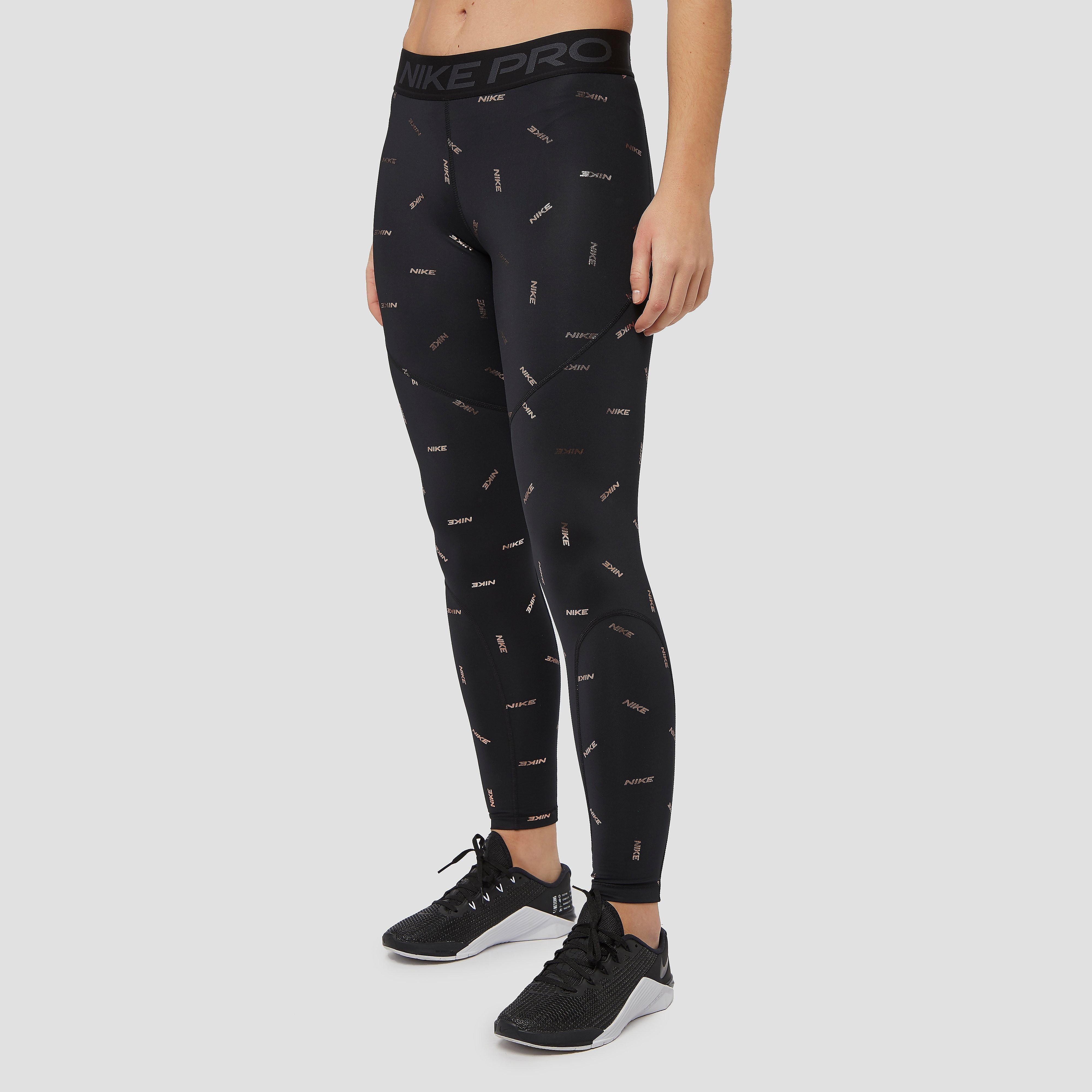 NIKE Toss print tight zwart/zilver dames Dames