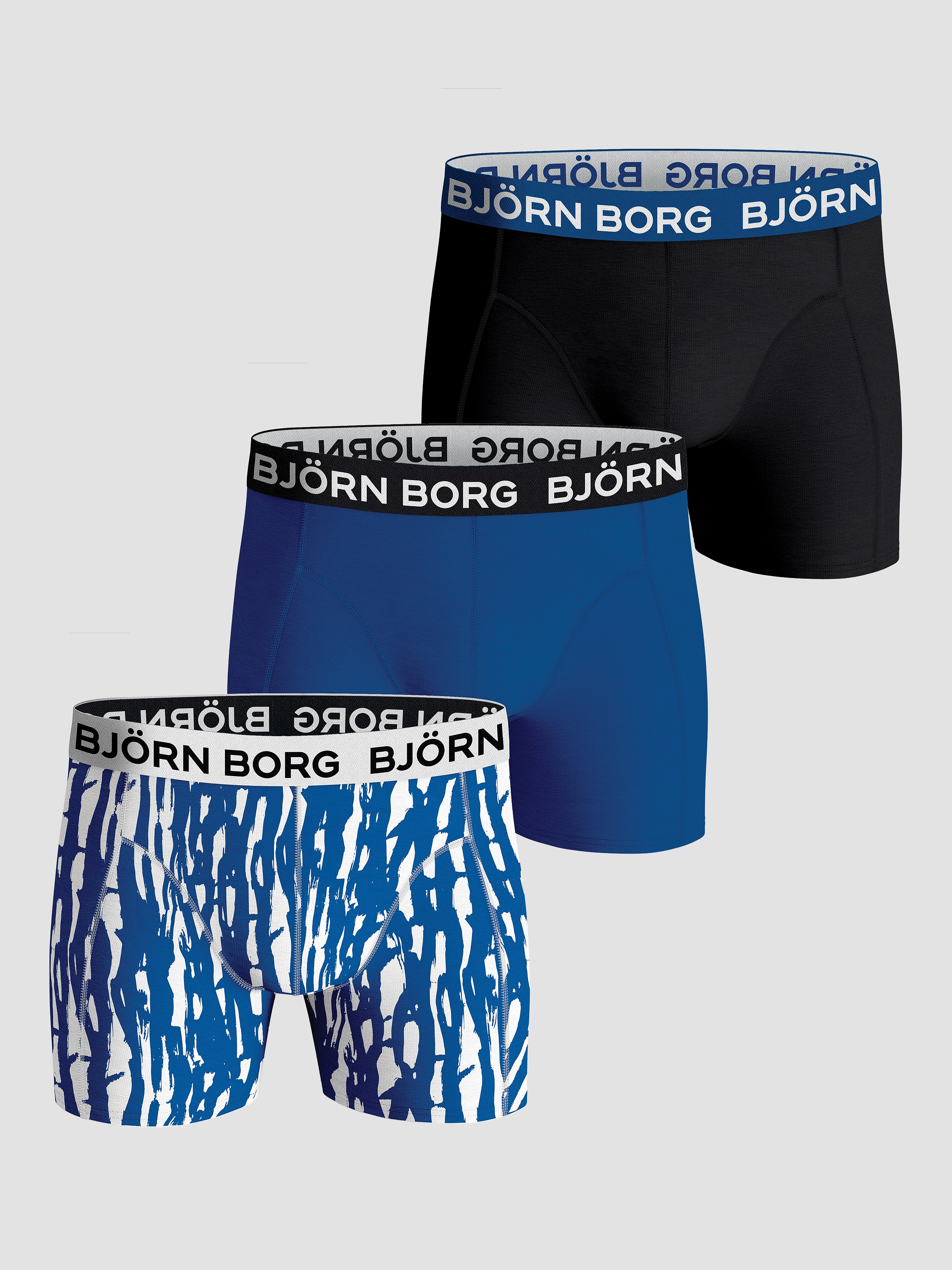 Bjorn Borg Bjorn borg essential boxers 3-pack zwart/blauw heren