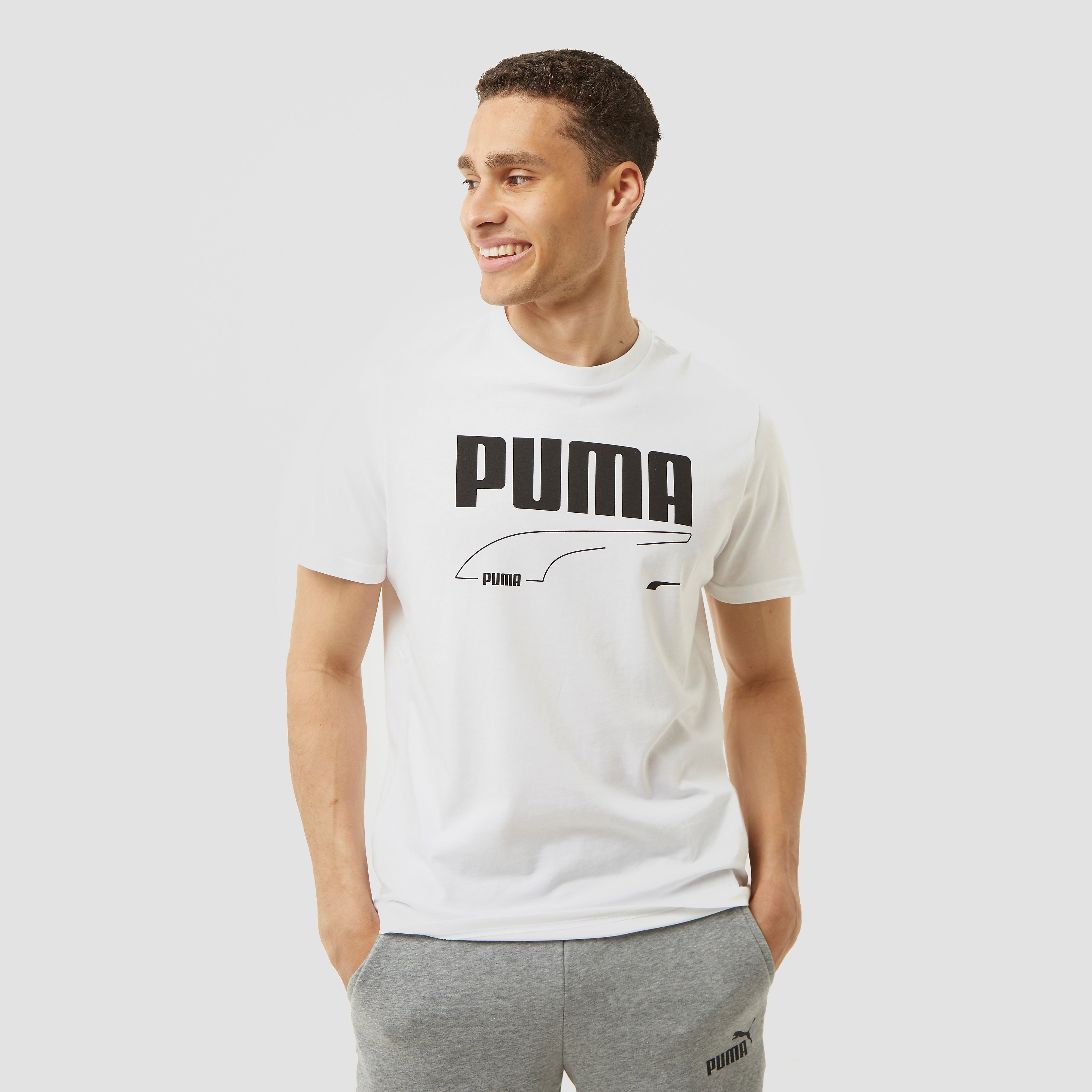 Puma Puma rebel shirt wit heren heren