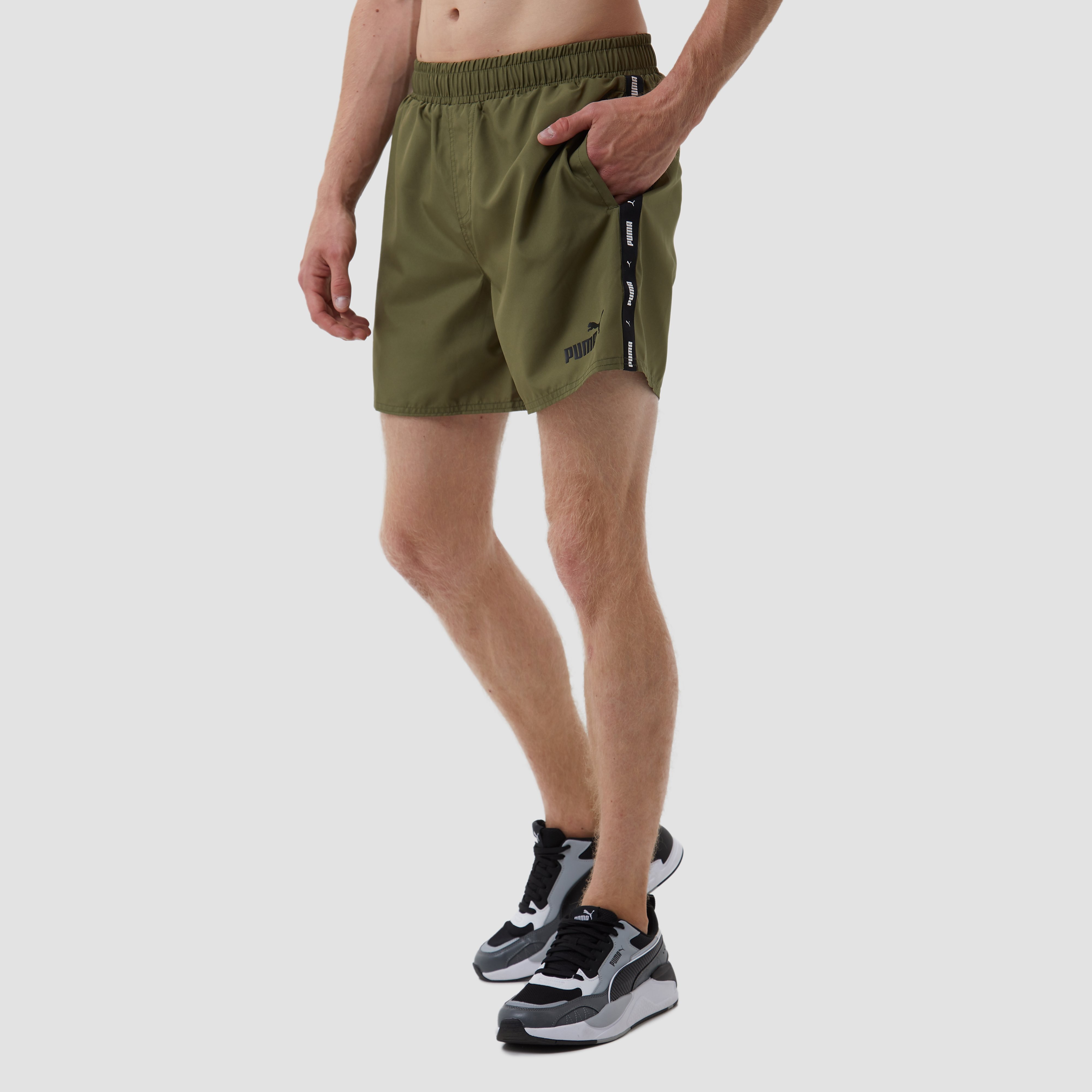 Puma Essentials Tape Woven heren sport short - Groen - Maat XL