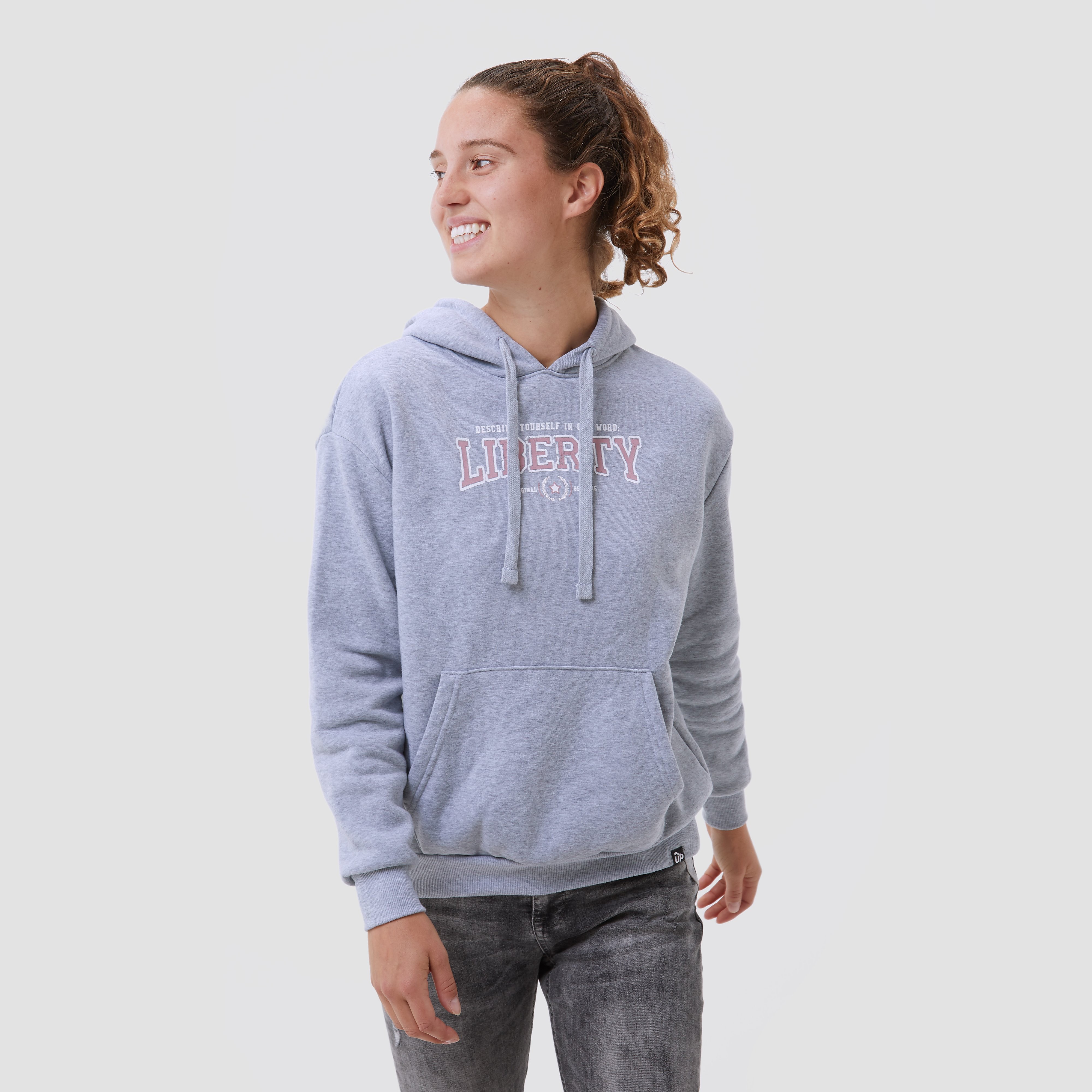 UP Up hooded sweat trui grijs dames dames