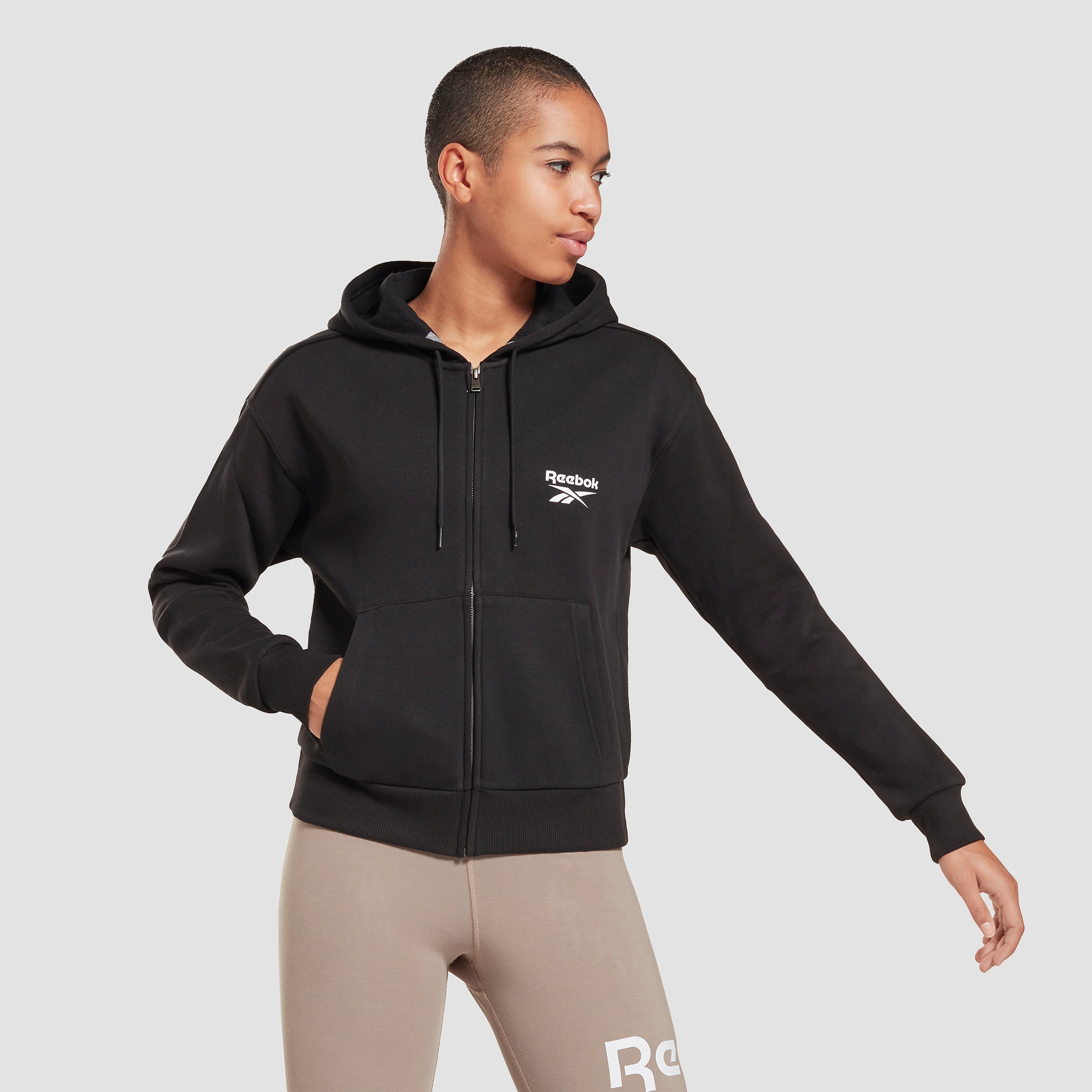 Reebok Reebok identity zip-up trui zwart dames dames