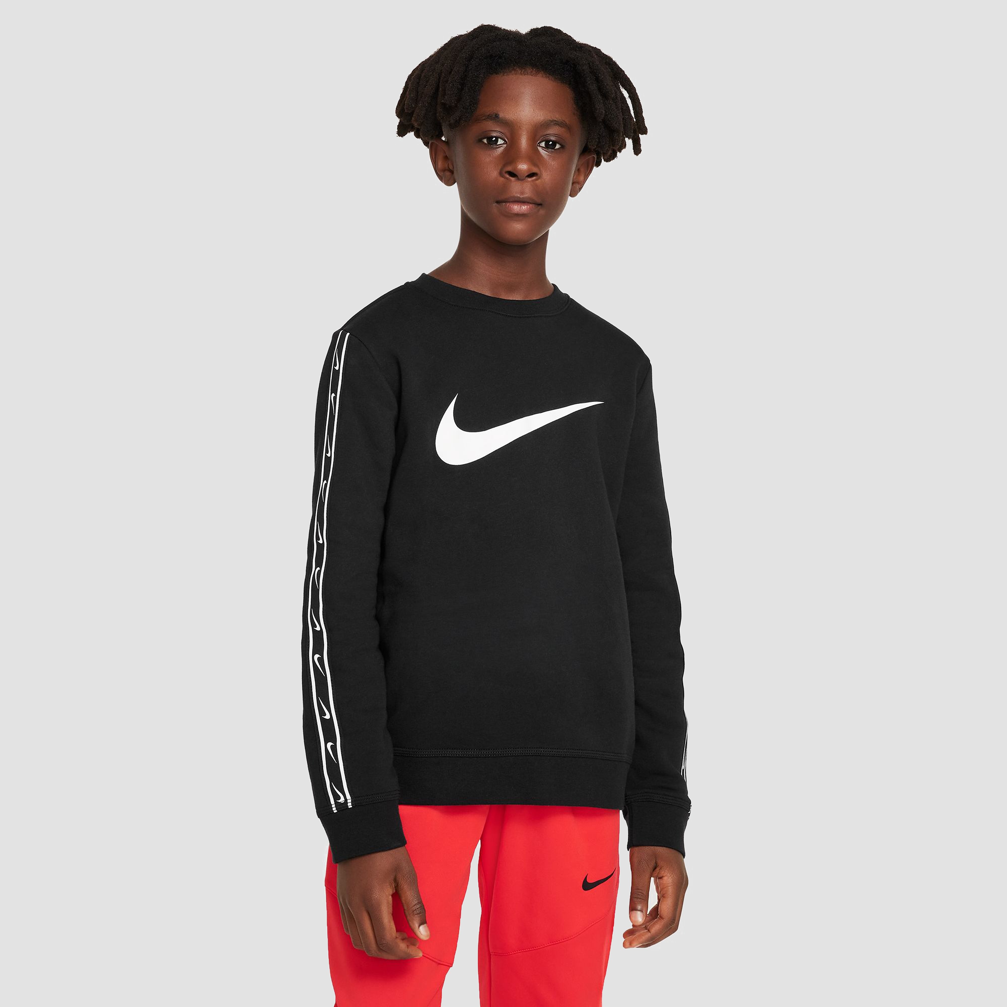 Nike Nike sportswear repeat fleece crew sweater zwart kinderen kinderen