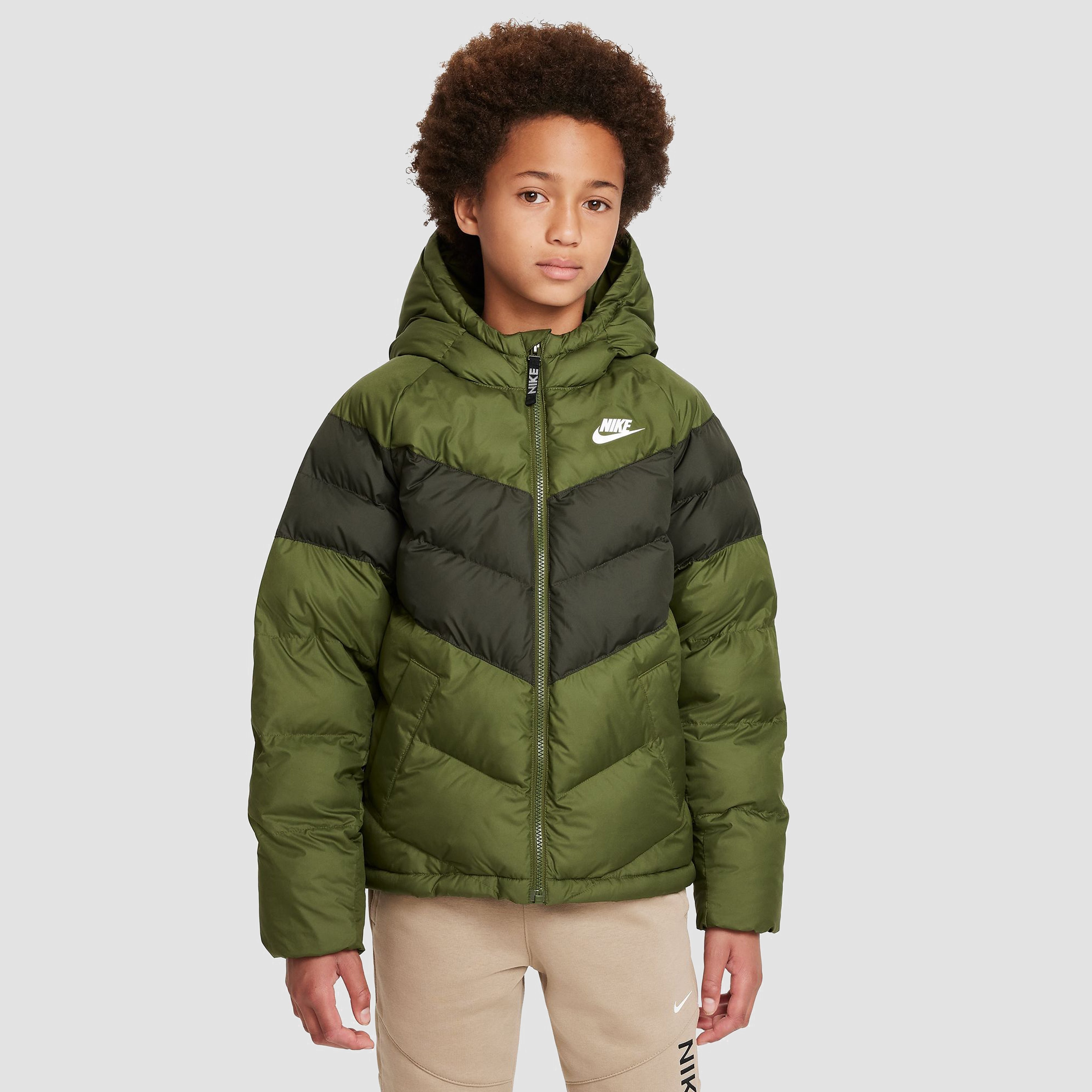 Nike Nike sportswear synthetic-fill hooded winterjas groen kinderen kinderen