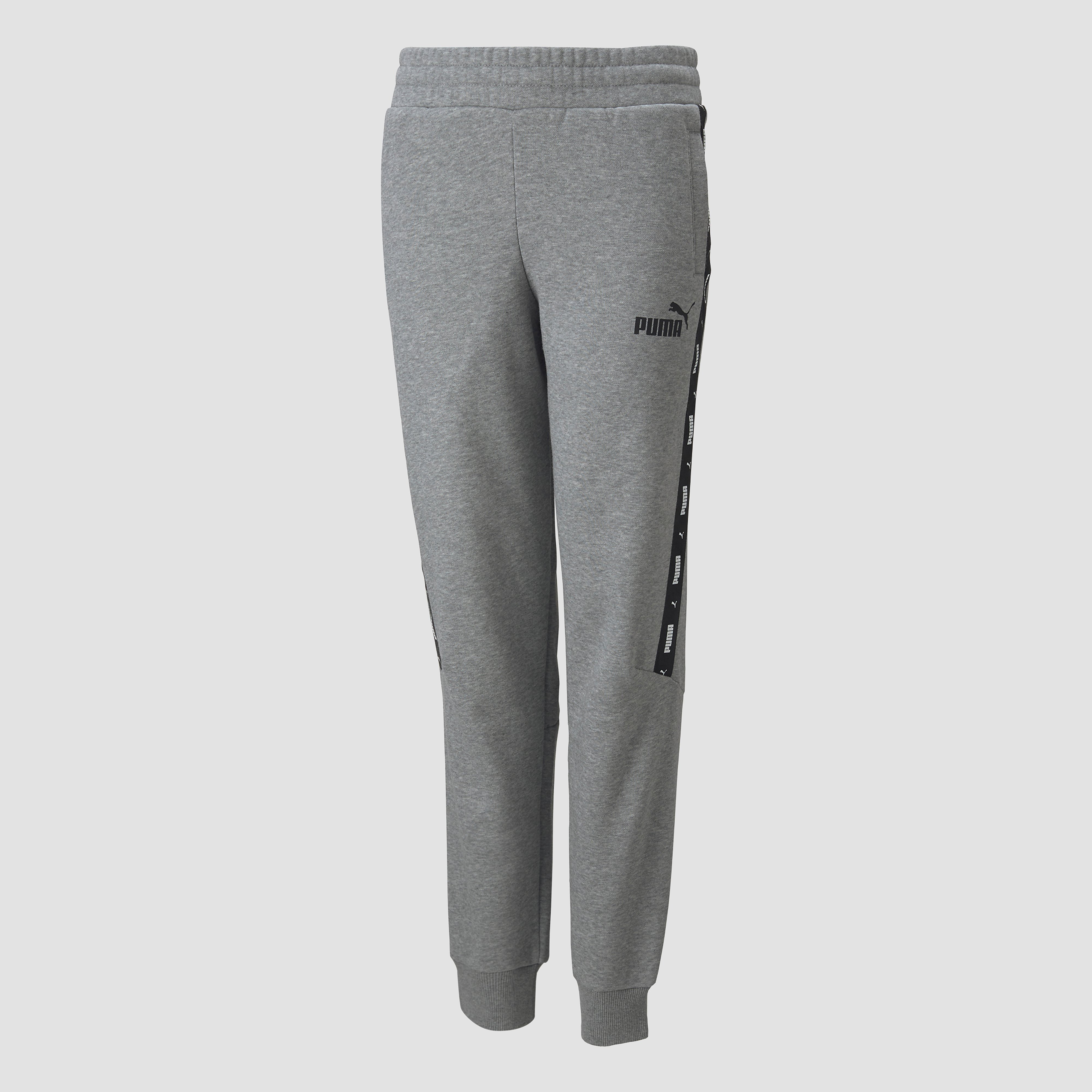 PUMA ESS Tape Sweatpants FL cl B Jongens Broek - Grijs - Maat 176