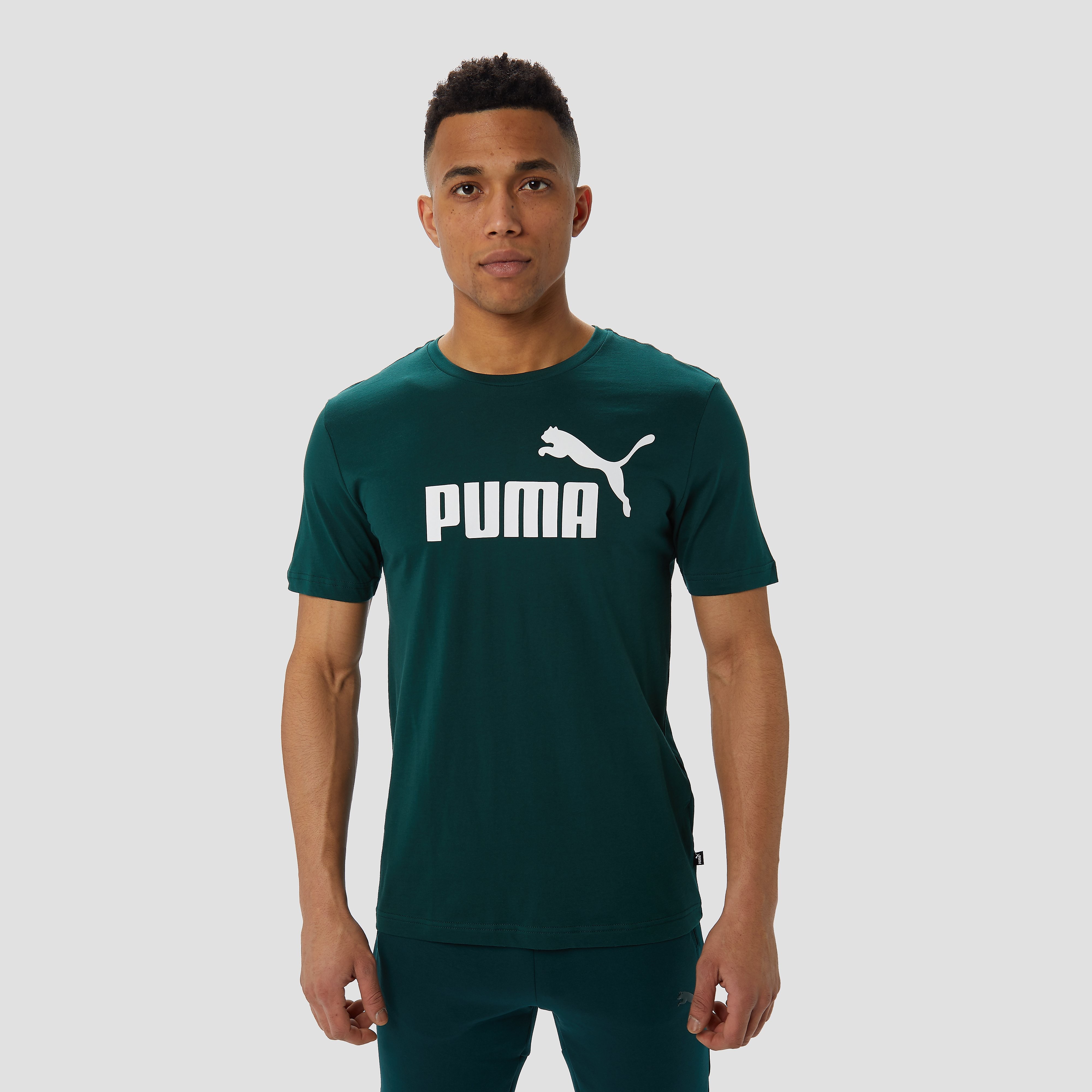 PUMA Essential logo shirt groen heren Heren