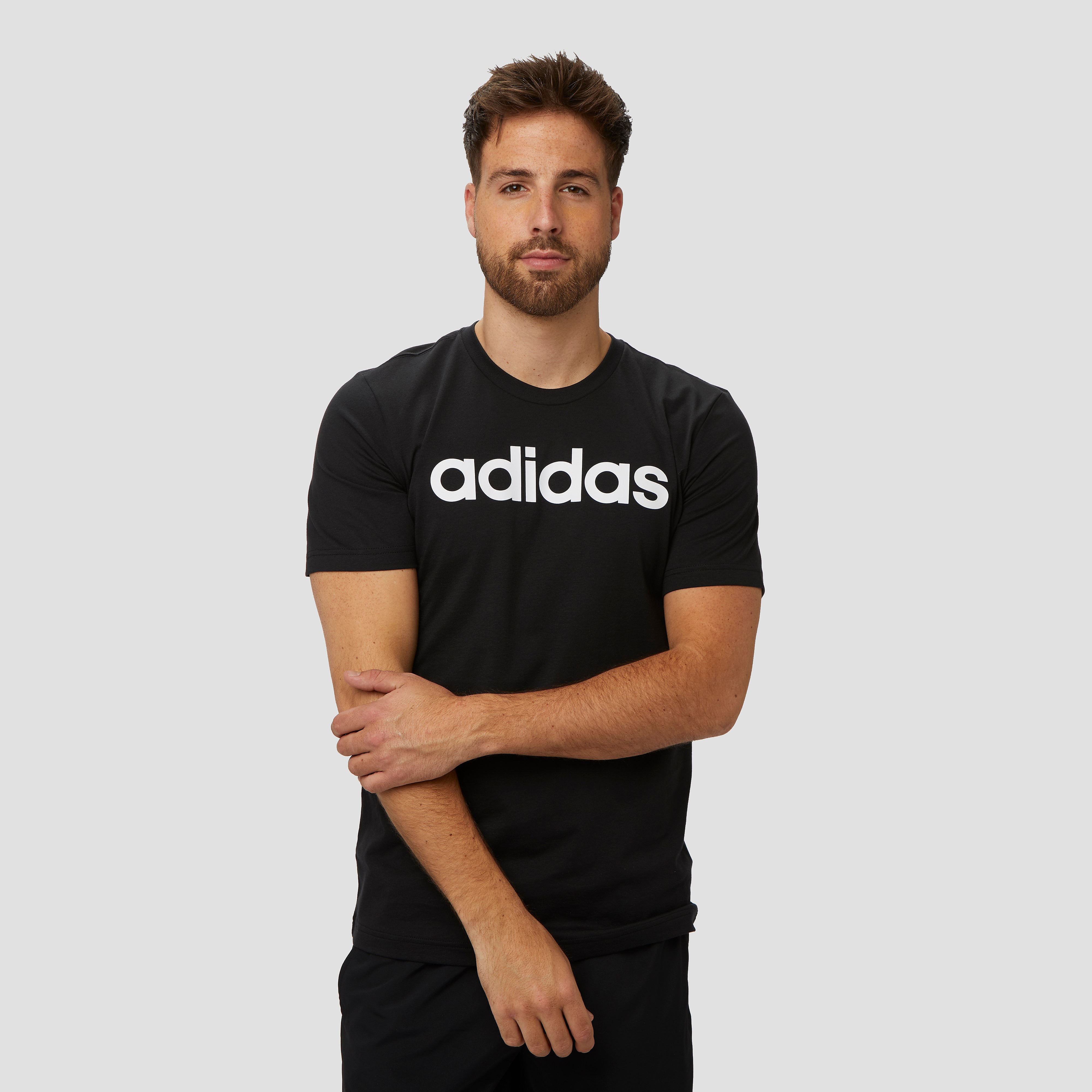adidas Essentials linear shirt zwart heren Heren