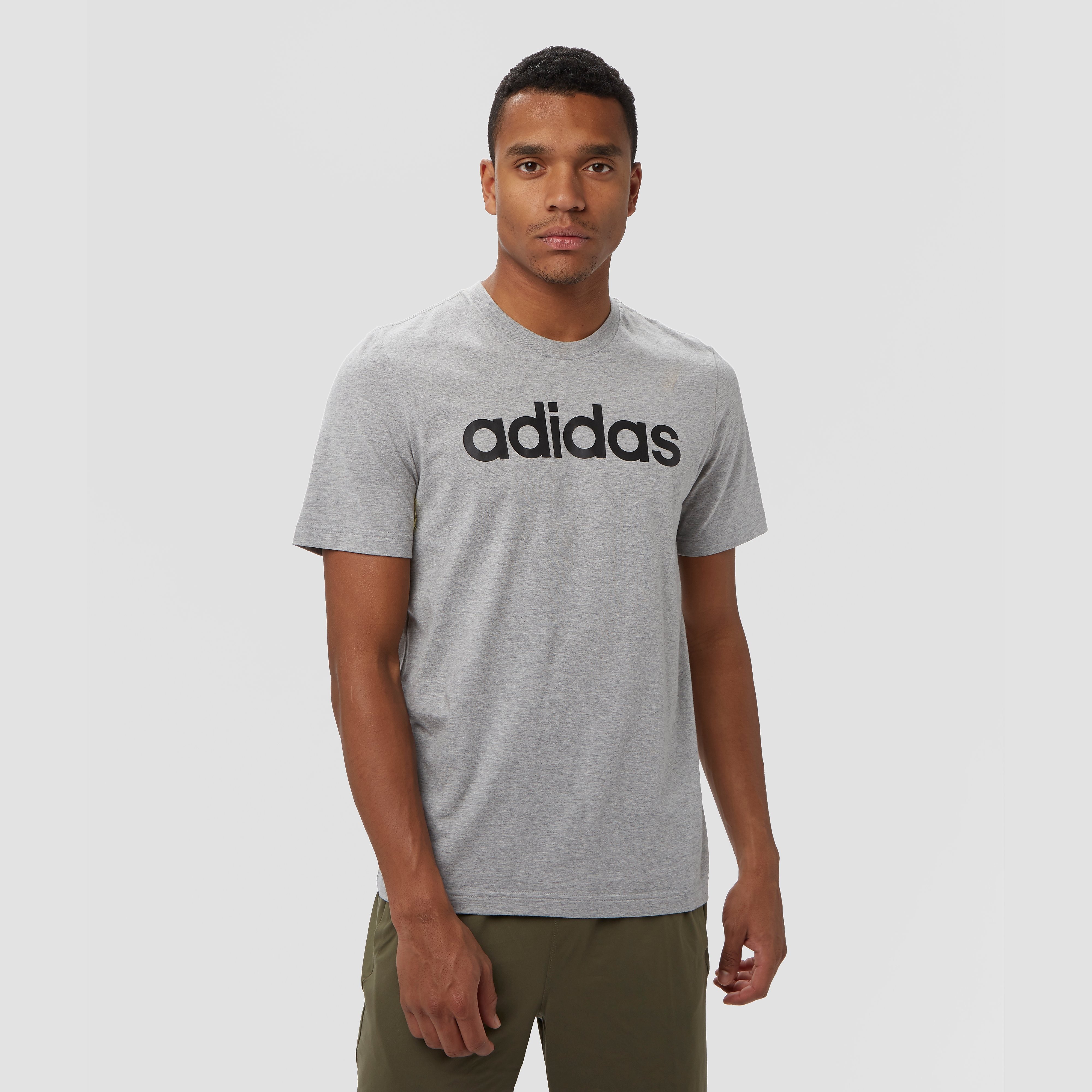 adidas Essentials linear shirt grijs heren Heren