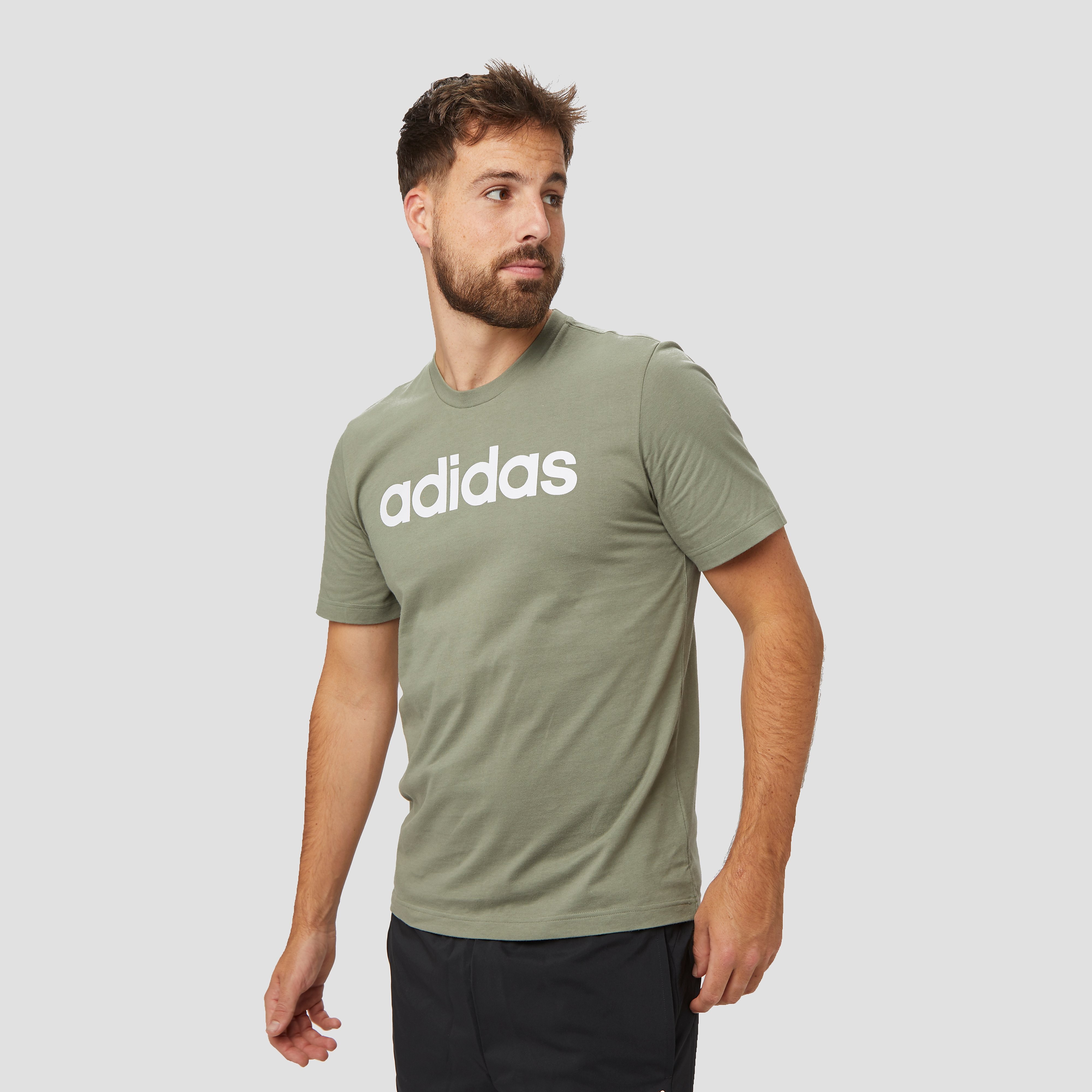 adidas Essentials linear shirt groen heren Heren