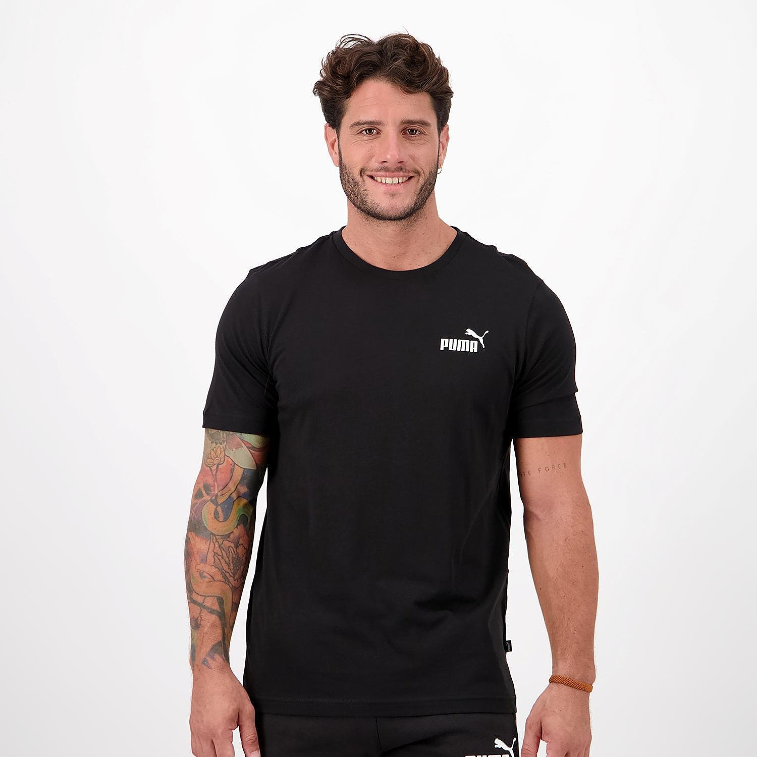 PUMA Essential small logo shirt zwart heren Heren