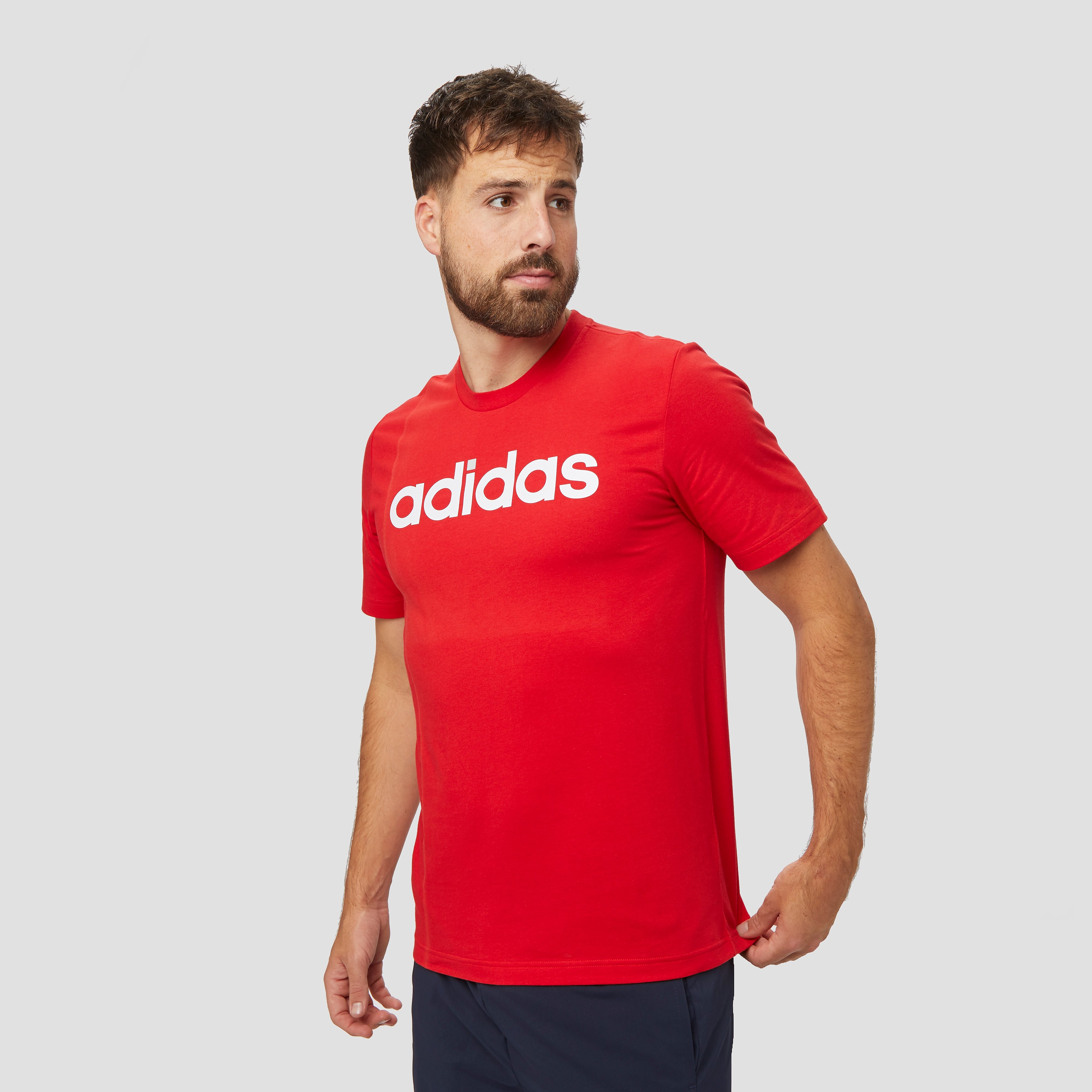 adidas Essentials linear shirt rood heren Heren
