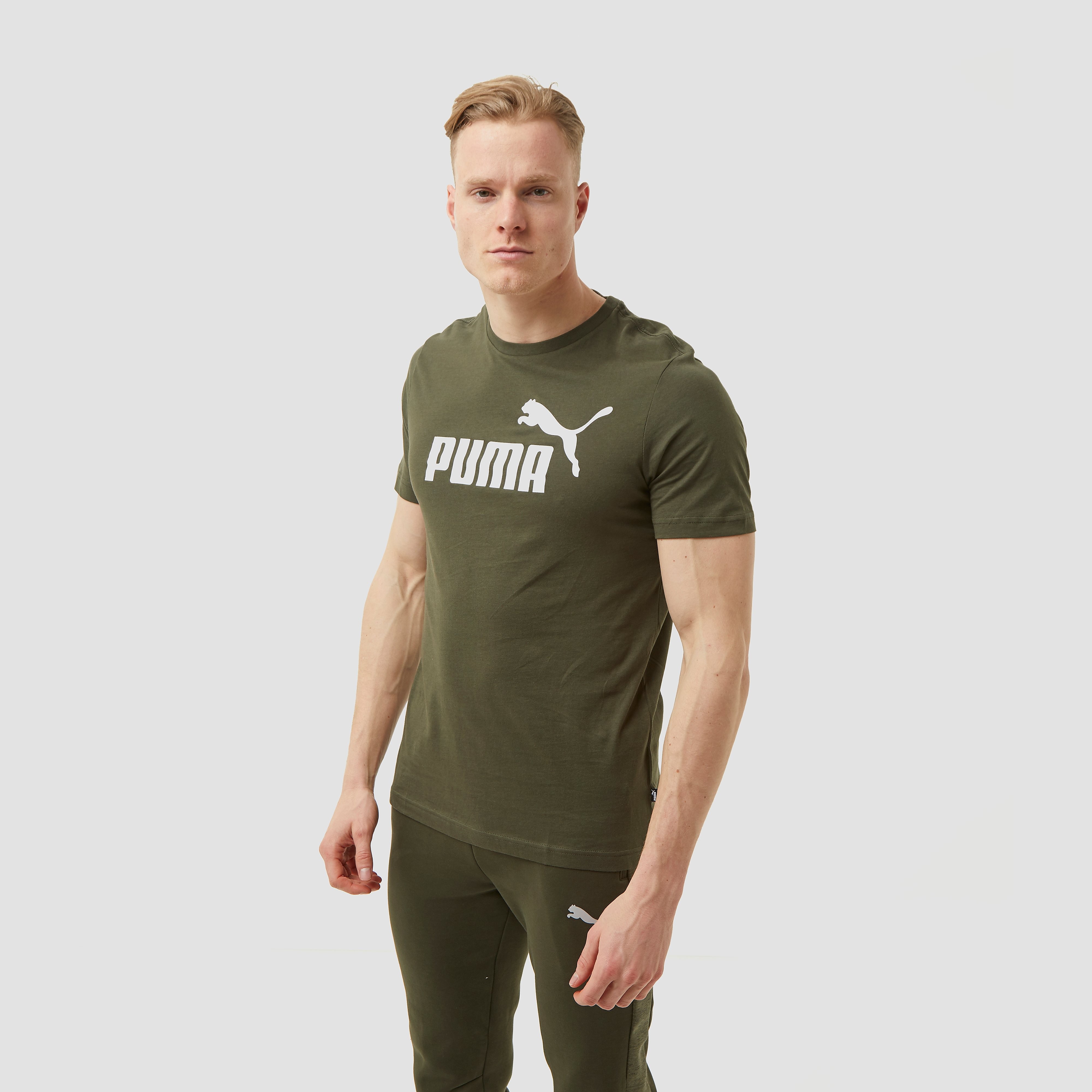 Puma Puma essentials logo shirt groen heren heren