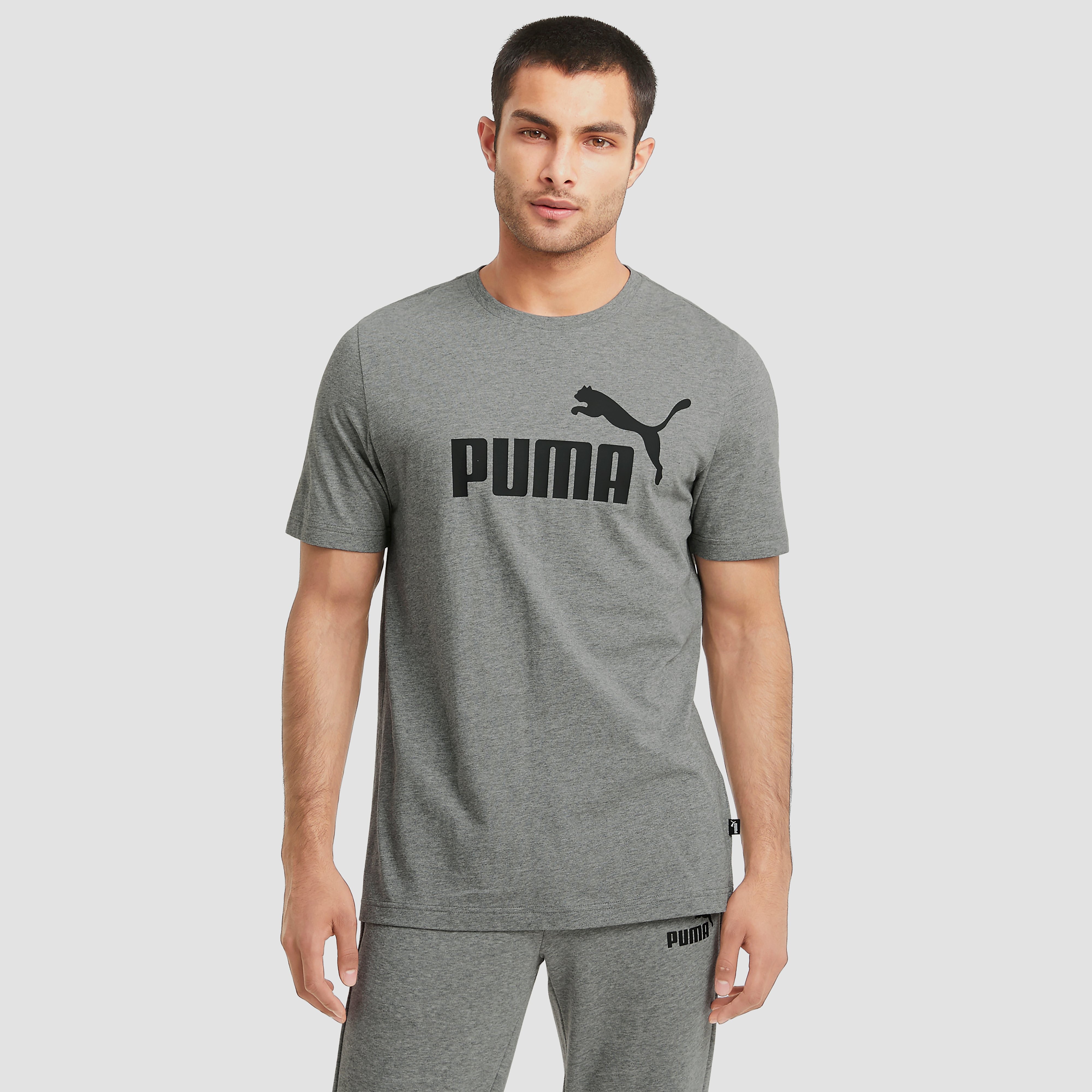 Puma Essentials Logo Shirt Grijs Heren - Maat XS