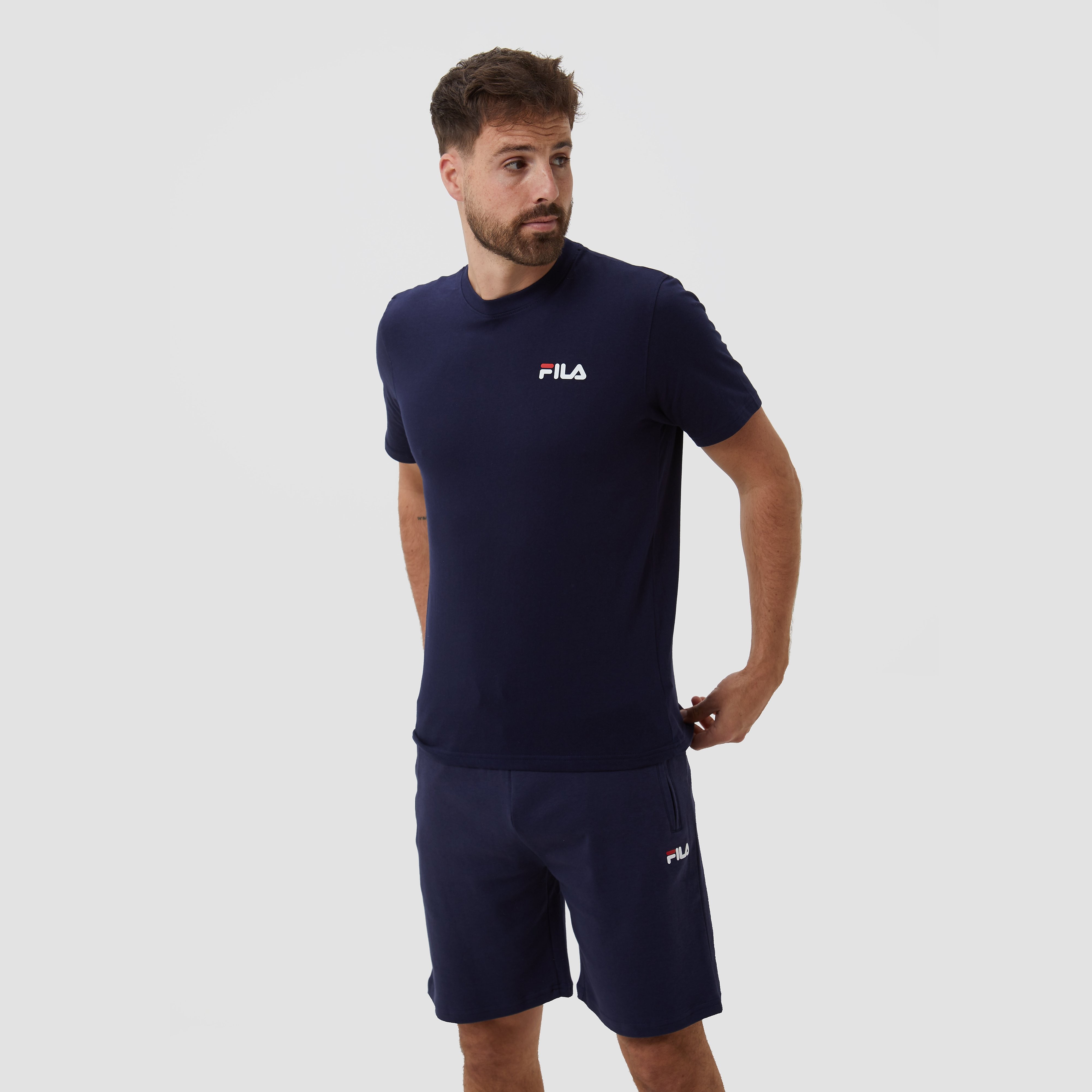 Fila Terry Shirt Blauw Heren - Maat L