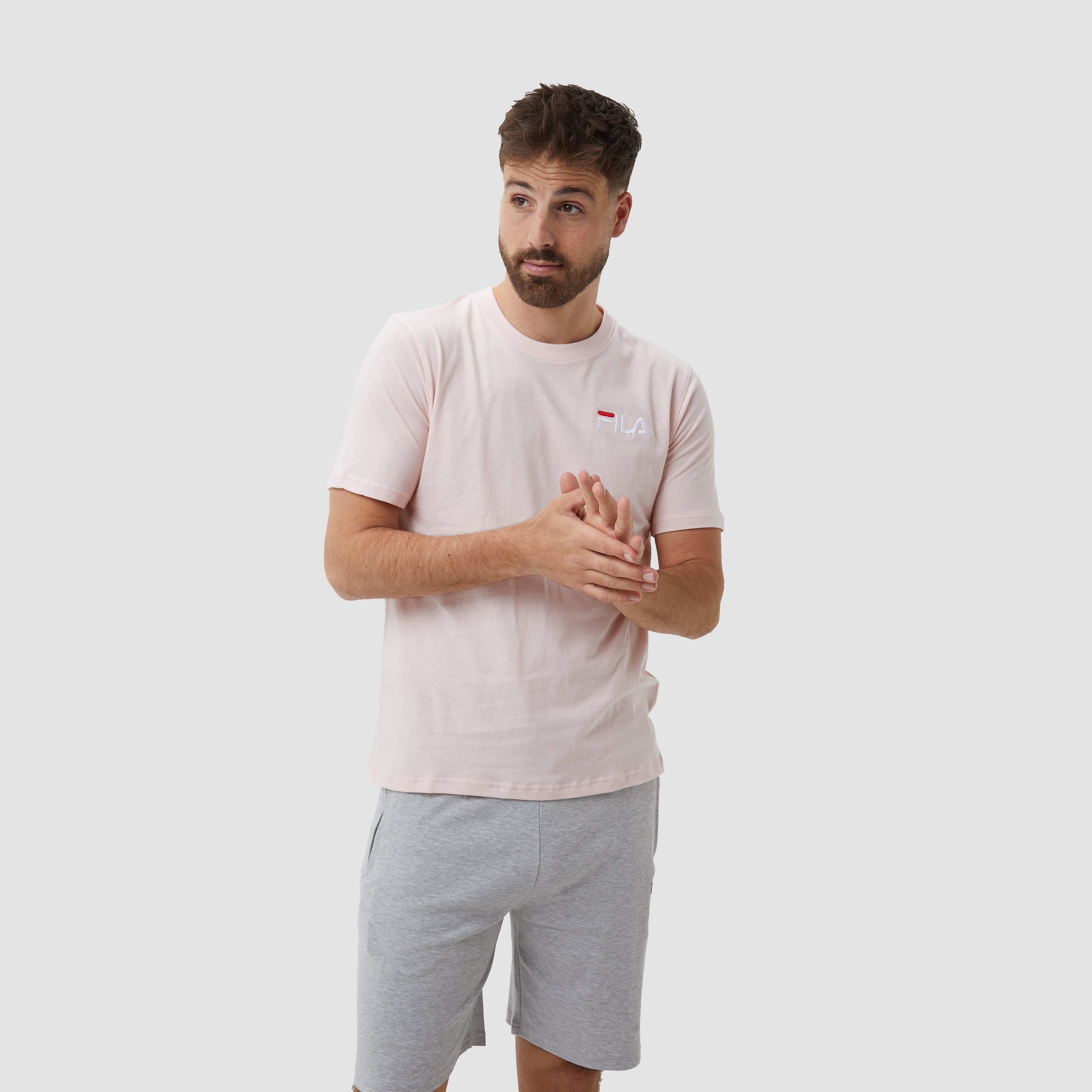 Fila Malik Shirt Roze Heren - Maat L