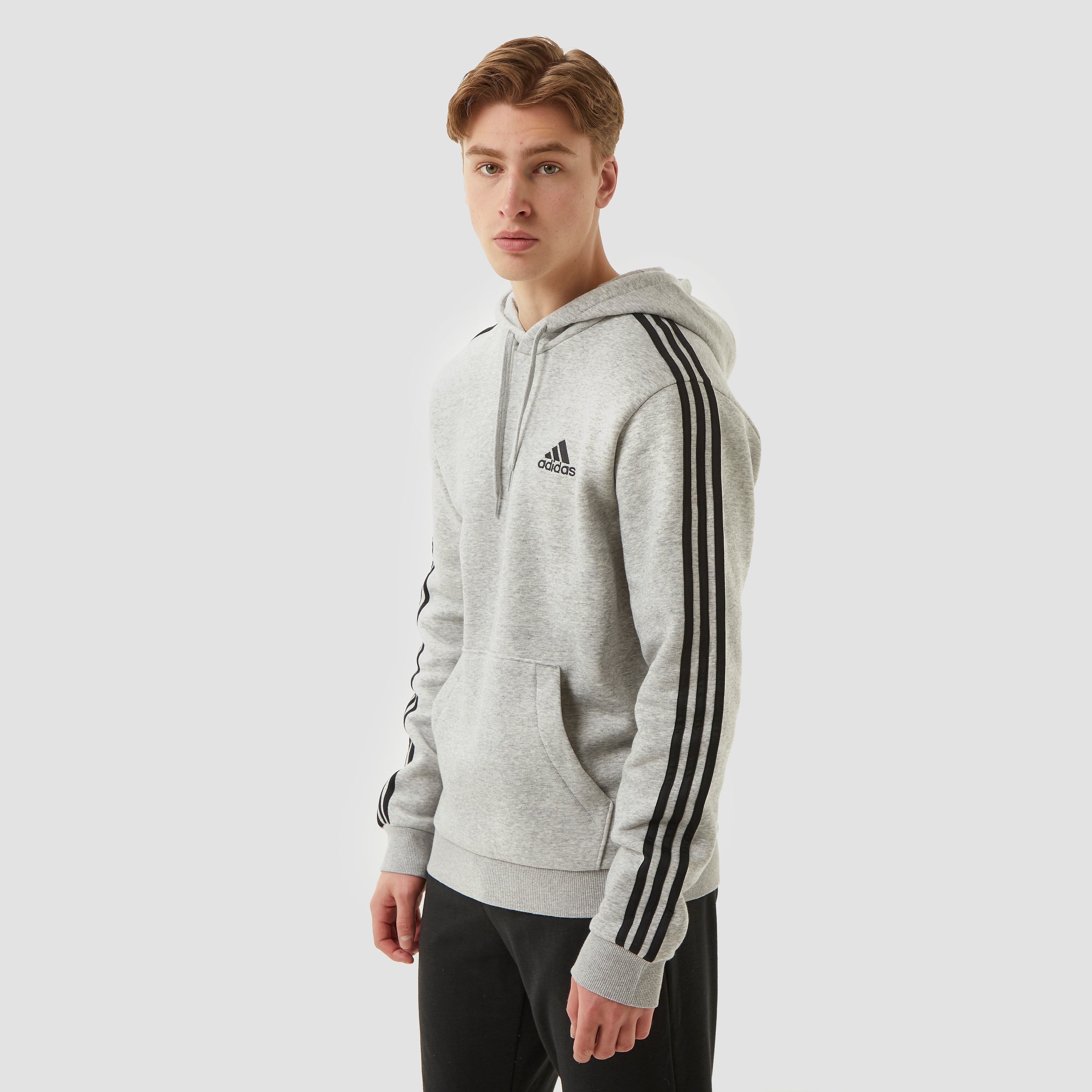 adidas Adidas essentials 3-stripes fleece trui grijs heren heren