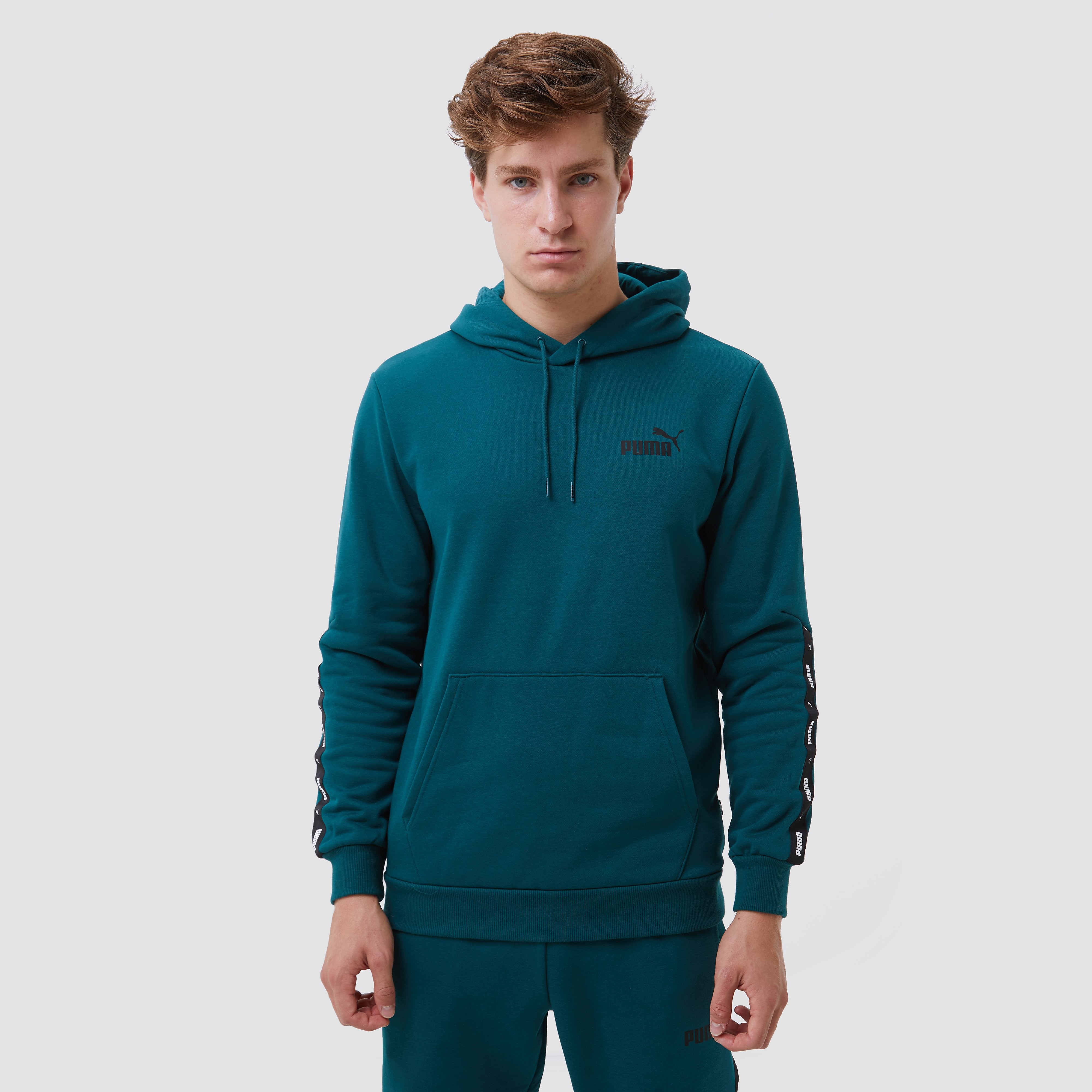 Puma Essentials Tape heren hoodie - Groen - Maat L