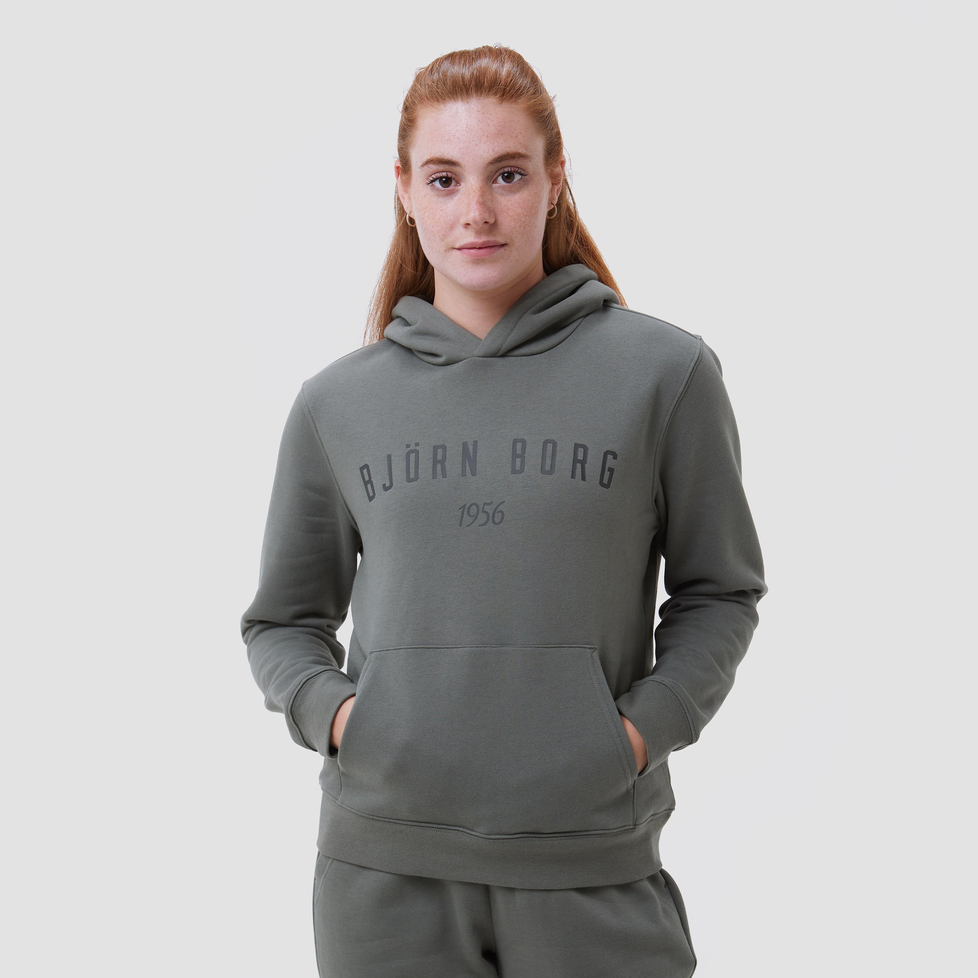 Björn Borg BB Logo Leisure -  Hoodie - Capuchon trui - Top - Dames - Maat XS - Grijs