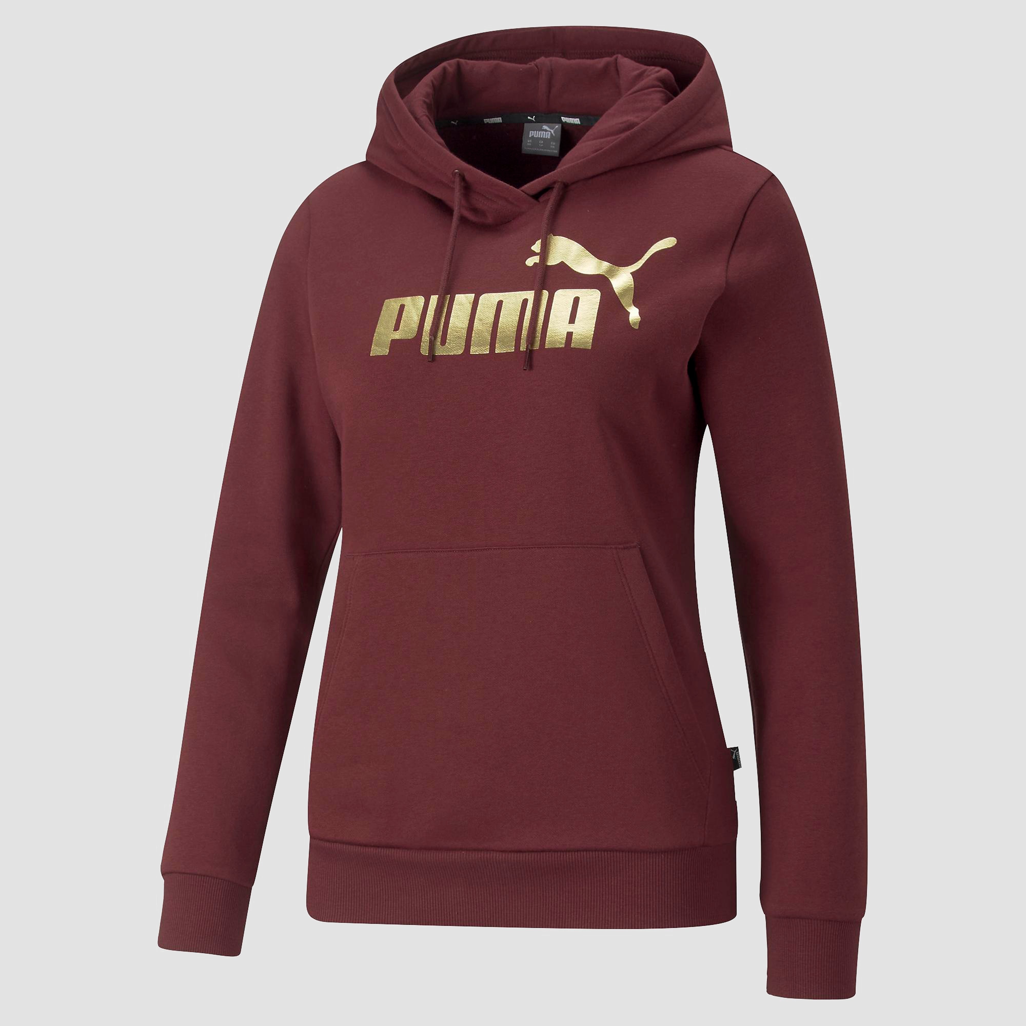 Puma Puma essentials+ metallic logo trui bordeaux/paars dames dames