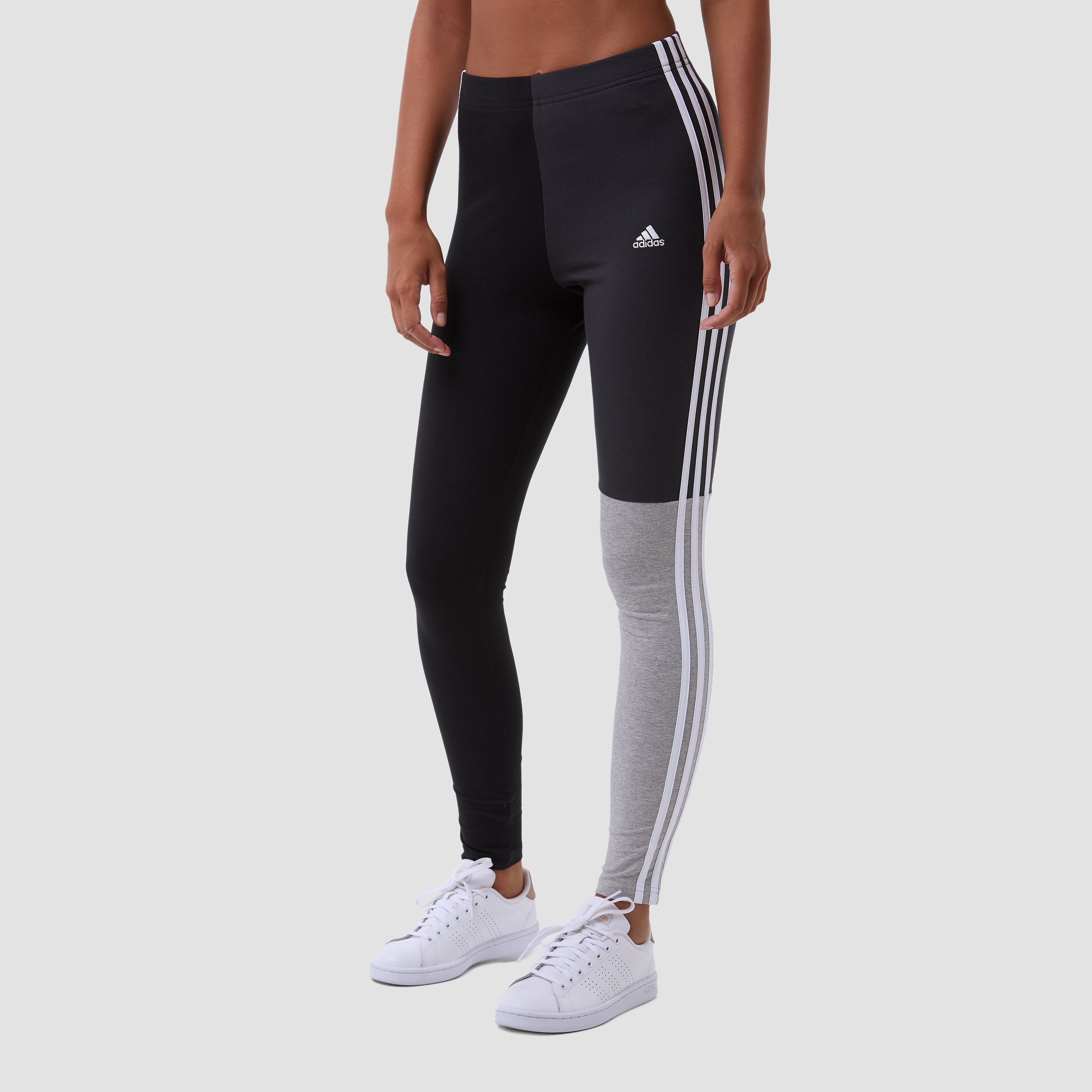 adidas Adidas essentials 3-stripes colorblock legging zwart/grijs dames dames